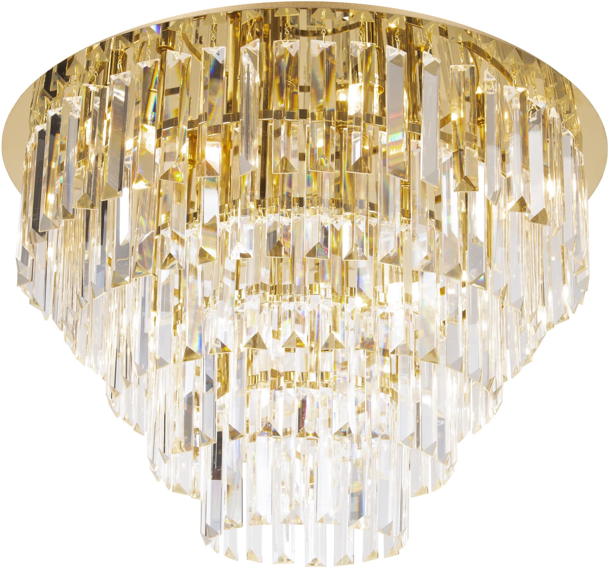 MaxLight Monaco lampada da soffitto x40 W oro -cristallo C0224
