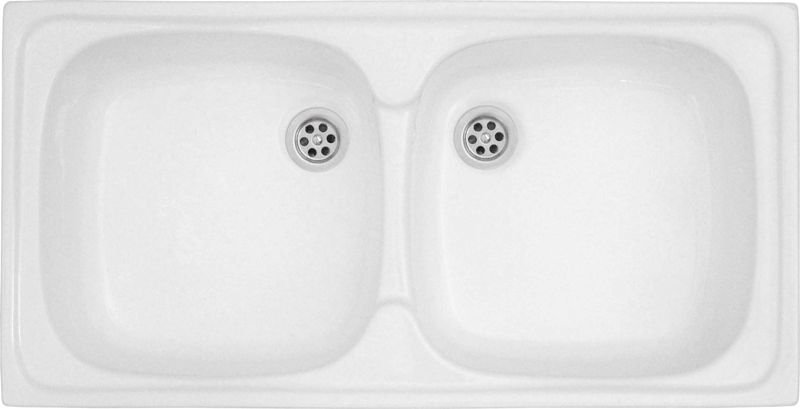 Polimat lavello acrilico 80x40 cm bianco 00582