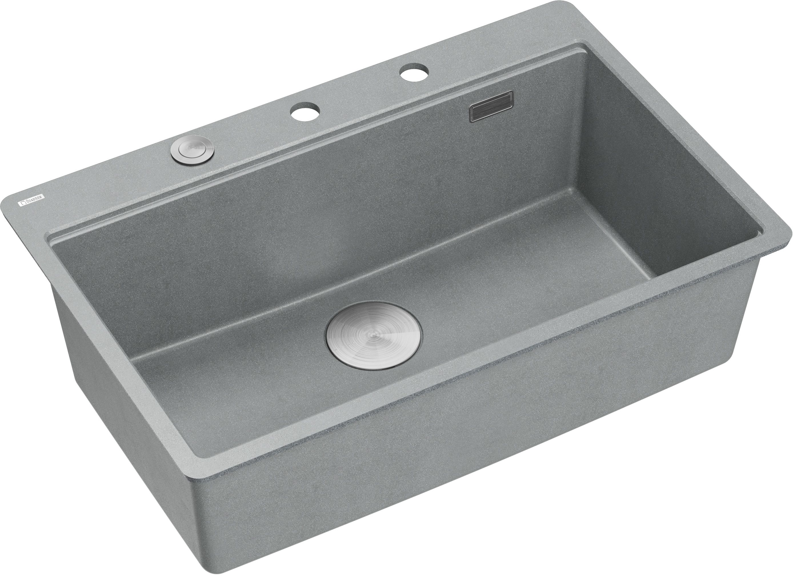Quadron Marc lavello graniteq 75x49 cm grigio/grafite/inox HQM7650U5_FM_BS