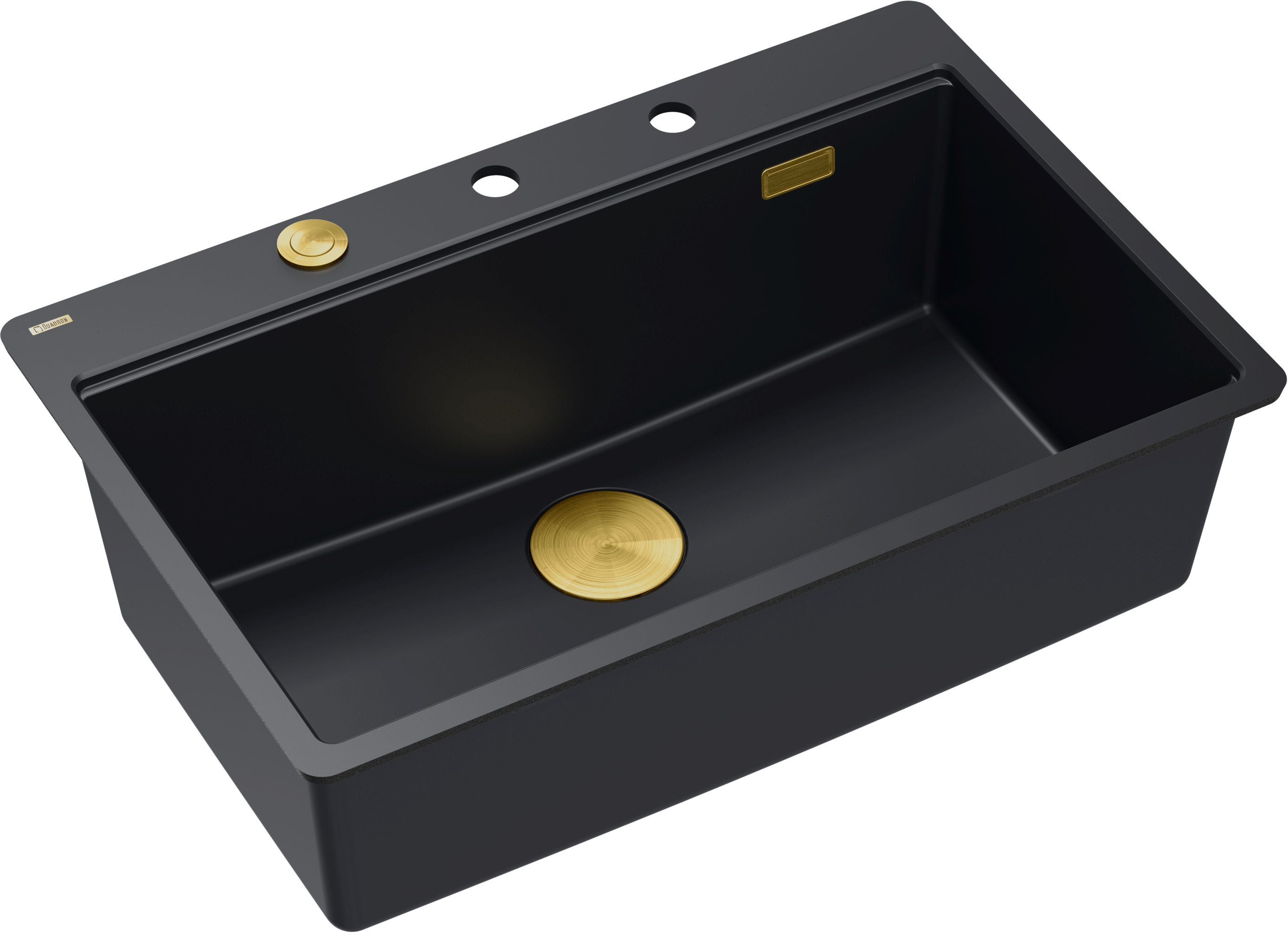 Quadron Marc lavello graniteq 75x49 cm nero HQM7650U7_FM_PVDG1