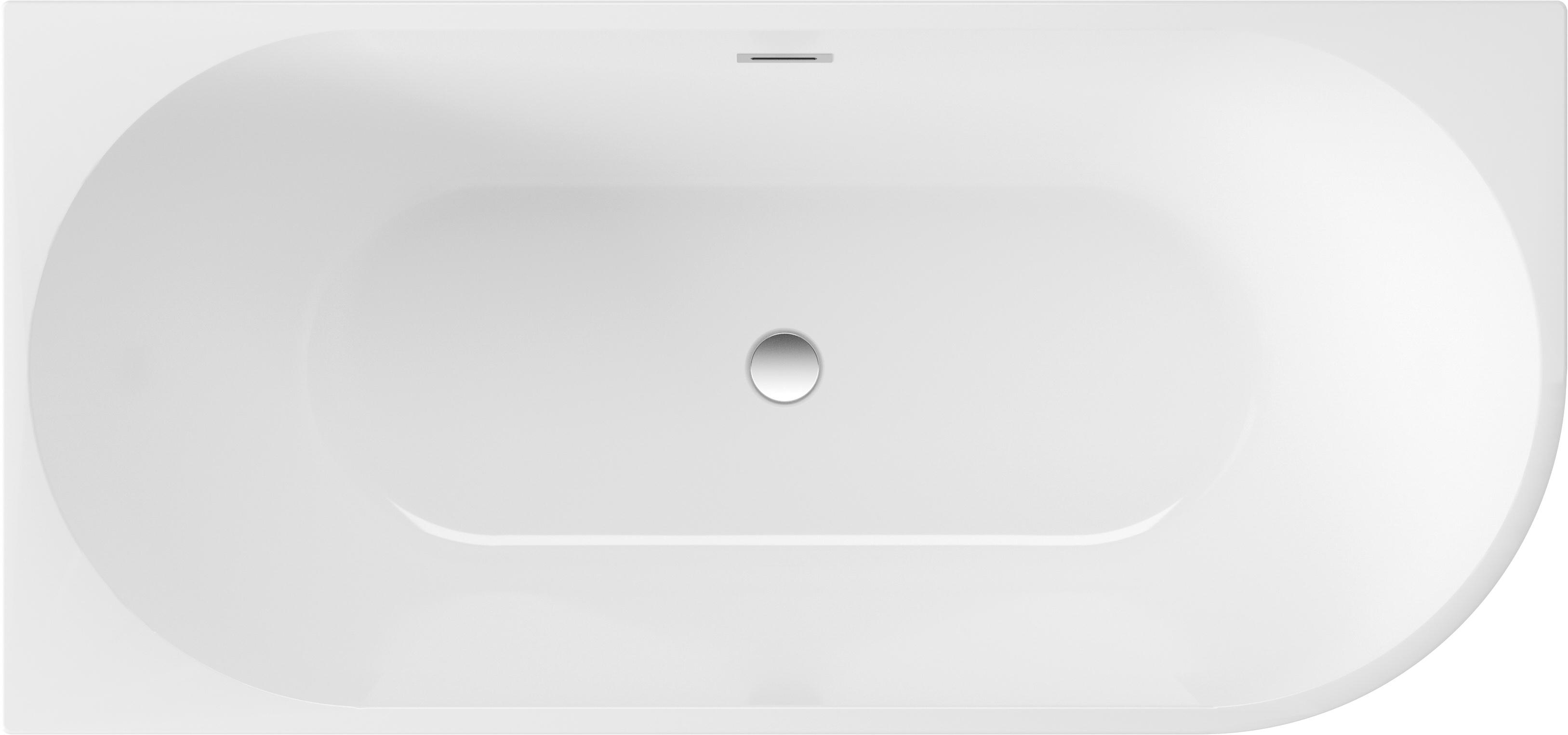 Deante Silia vasca da bagno a parete 150x75 cm ovale bianco KDS_015L