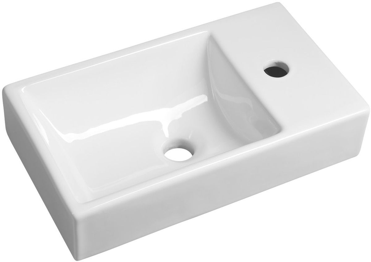 Sapho Minos lavabo 45x26 cm rettangolare a parete bianco 4057