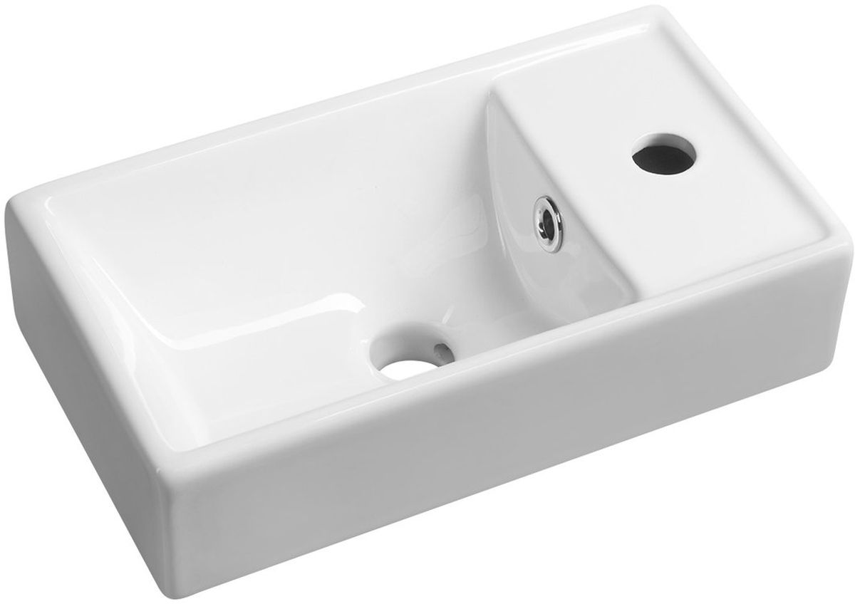 Sapho Minos lavabo 40x22 cm rettangolare a parete bianco 4059