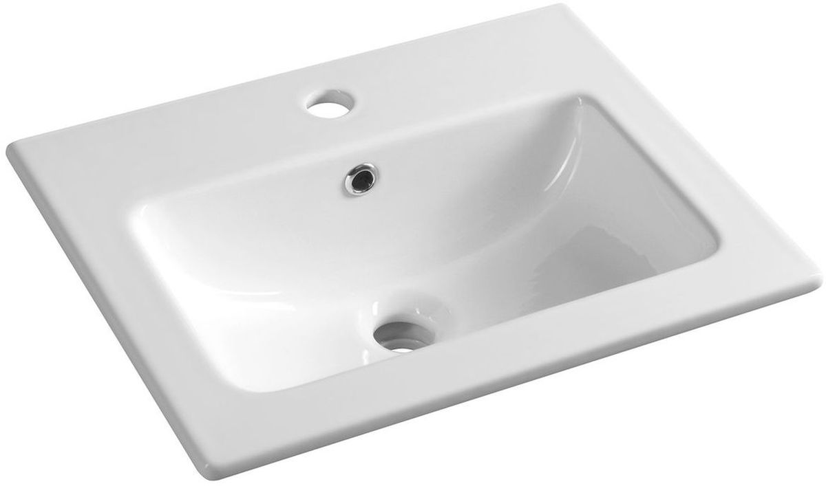 Sapho Practico lavabo 50x40 cm rettangolare da mobile bianco lucida 44050