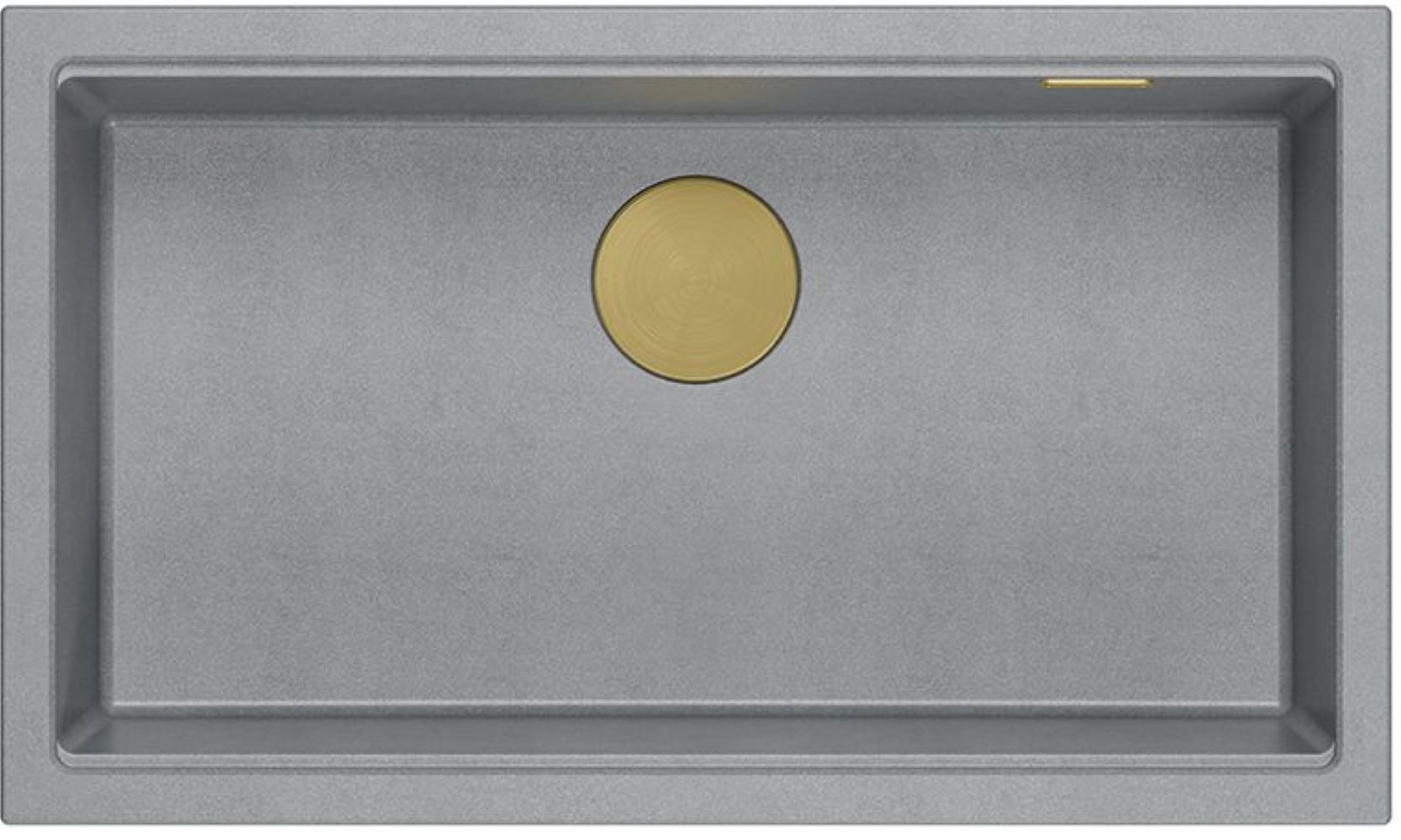 Quadron Logan lavello graniteq 76x45 cm grigio/grafite/inox HQD7644U5_PVDG1_U