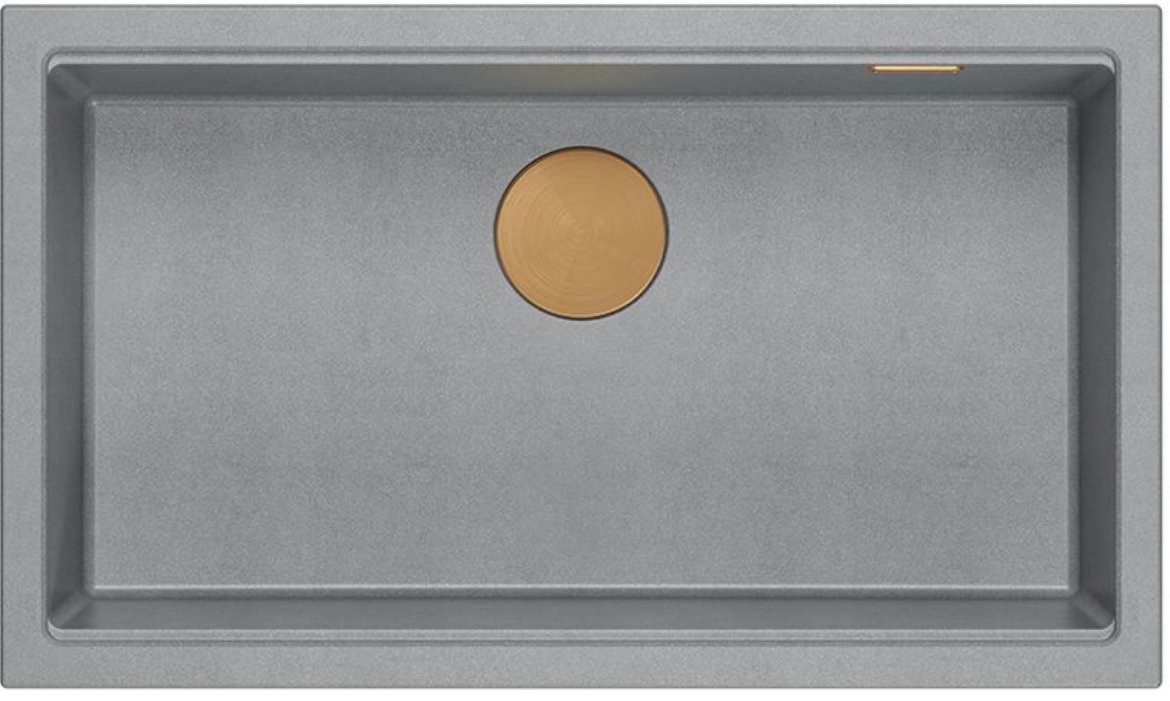 Quadron Logan lavello graniteq 76x45 cm grigio/grafite/inox HQD7644U5_PVDC1_U