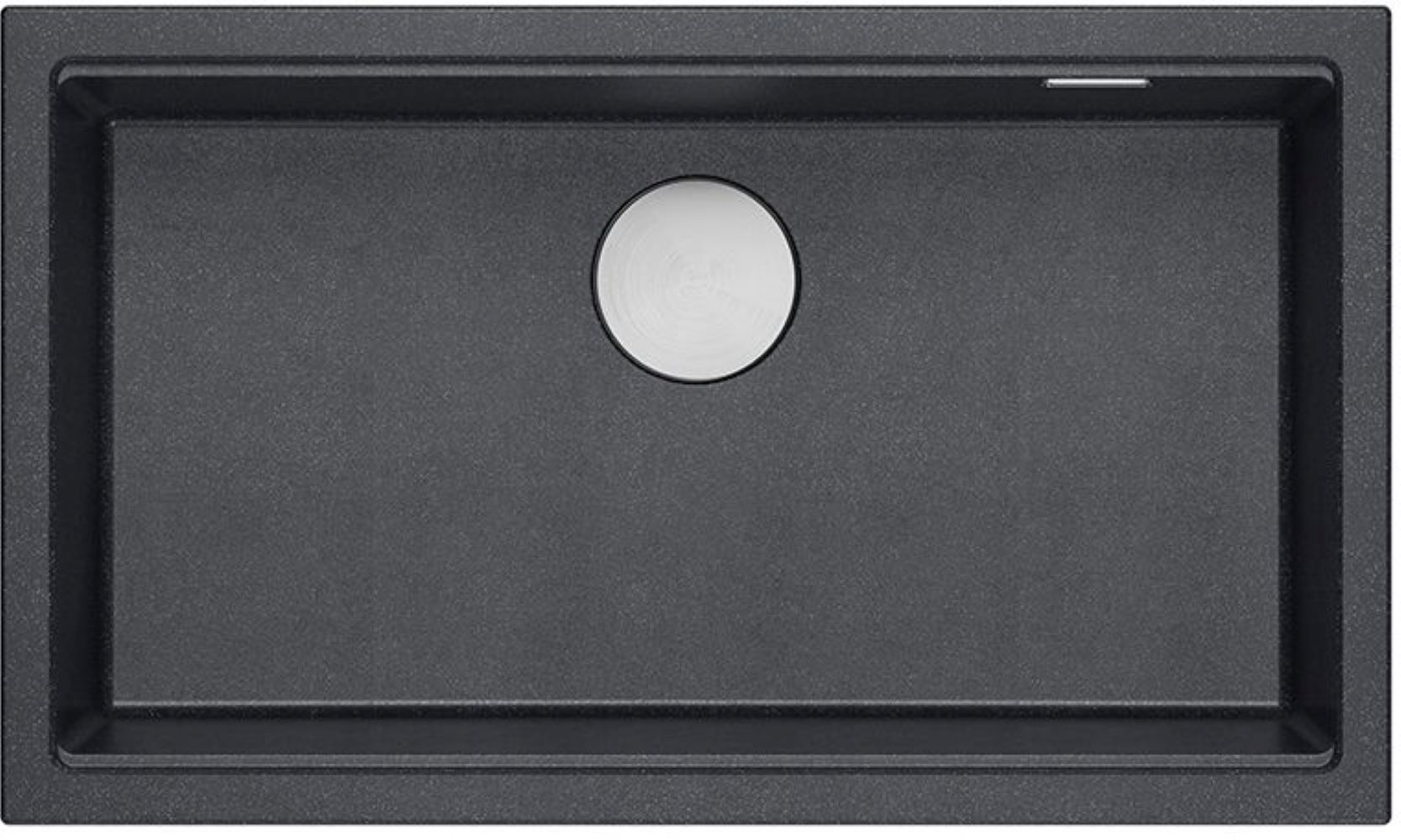 Quadron Logan lavello graniteq 76x45 cm nero HQD7644U8_BS_U