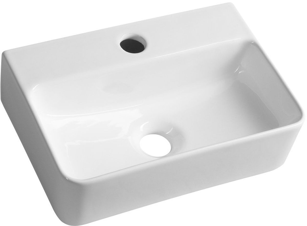 Sapho Small lavabo 36x25 cm rettangolare a parete bianco AR362