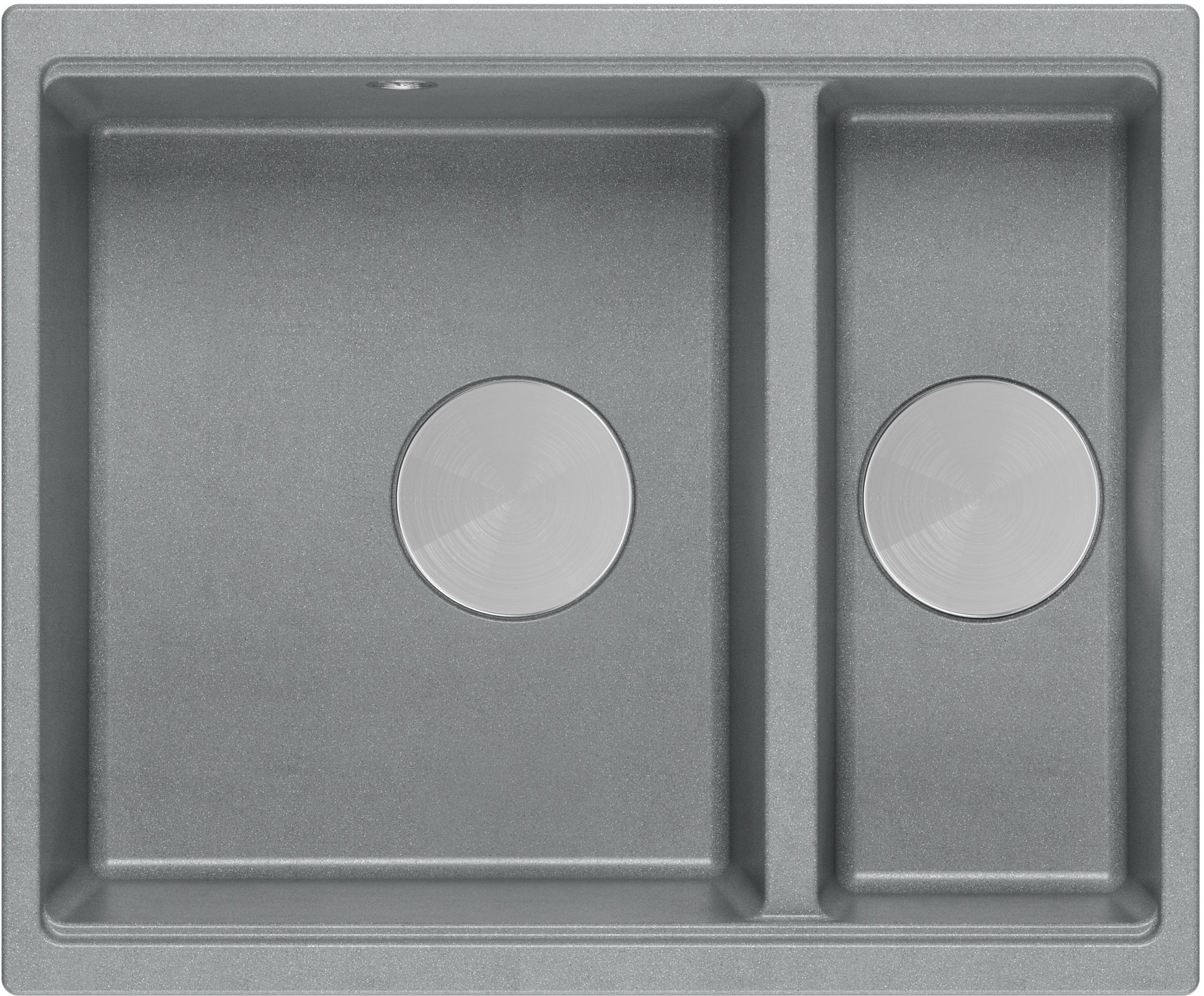 Quadron Logan lavello graniteq 55x46 cm grigio/grafite/inox HCQL5646U5-BS_U
