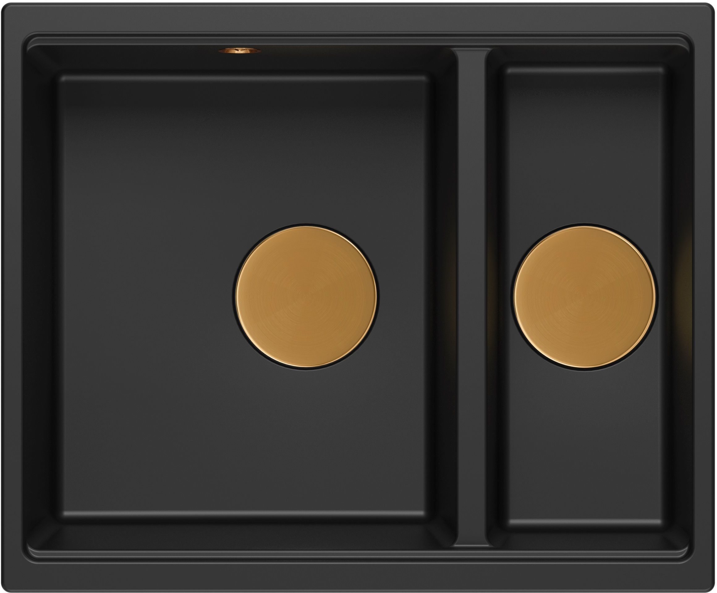 Quadron Logan lavello graniteq 55x46 cm nero HCQL5646U7-C1_U