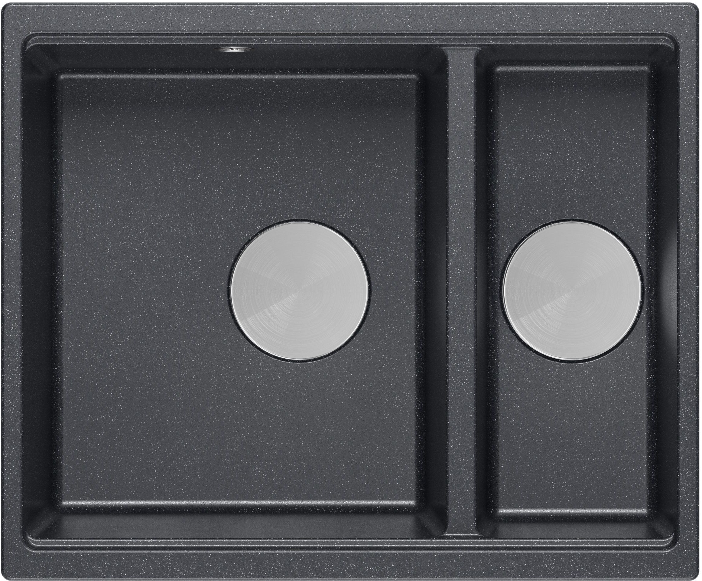 Quadron Logan lavello graniteq 55x46 cm nero-grigio/grafite/inox HCQL5646U8-BS_U