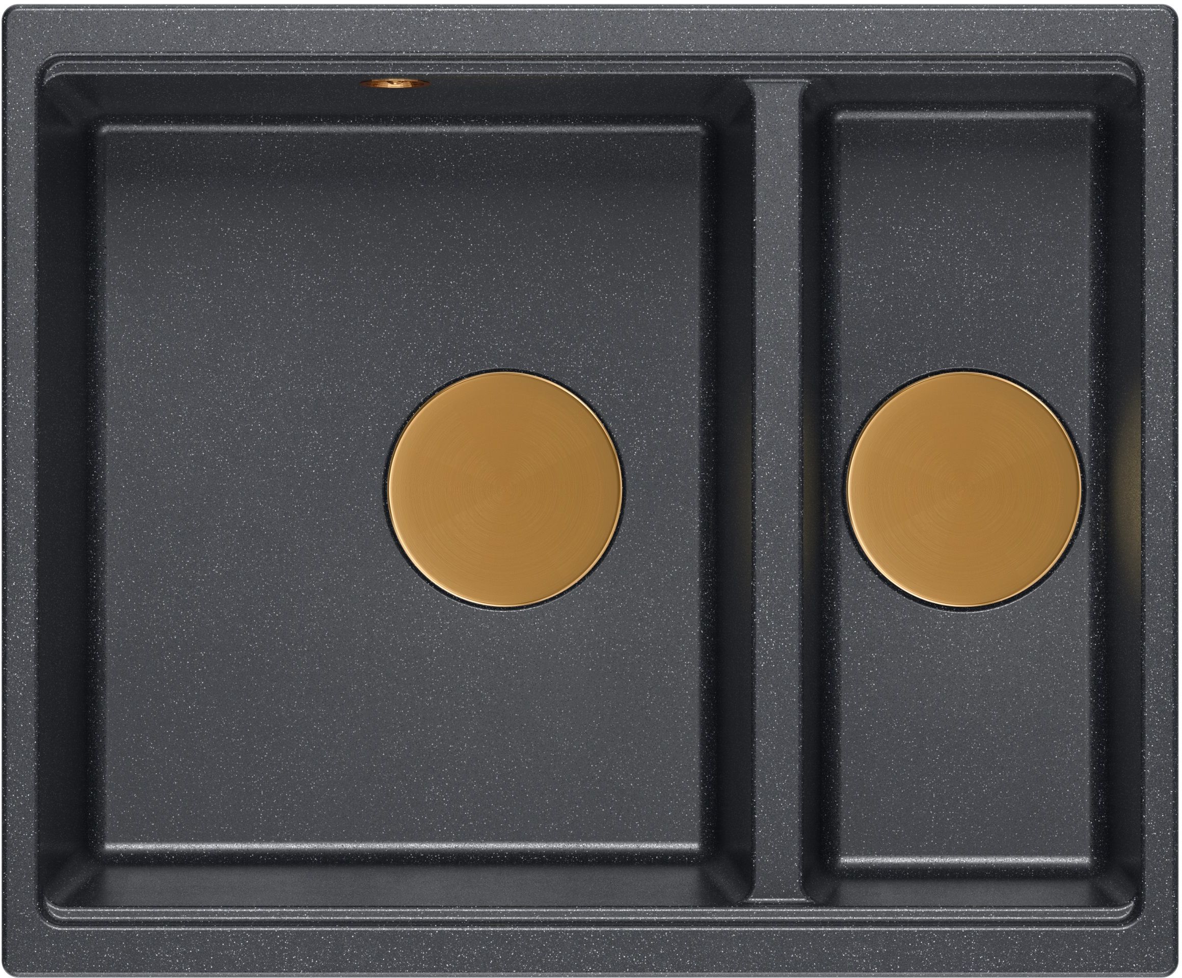 Quadron Logan lavello graniteq 55x46 cm nero-grigio/grafite/inox HCQL5646U8-C1_U