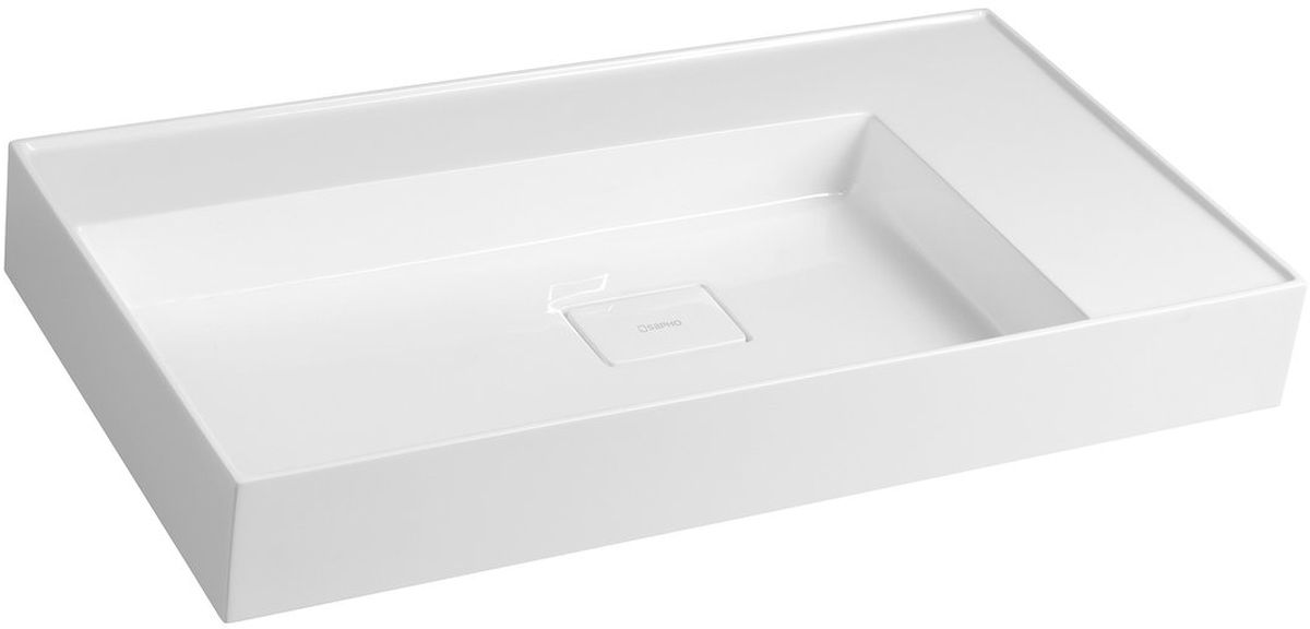 Sapho Godiva lavabo 83x44 cm rettangolare a parete-da mobile bianco GU083L-0