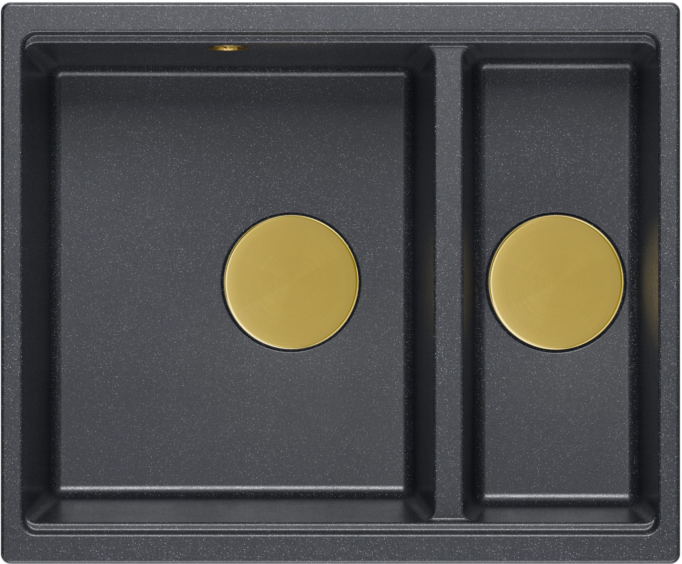 Quadron Logan lavello graniteq 55x46 cm nero HCQL5646U8-G1_U