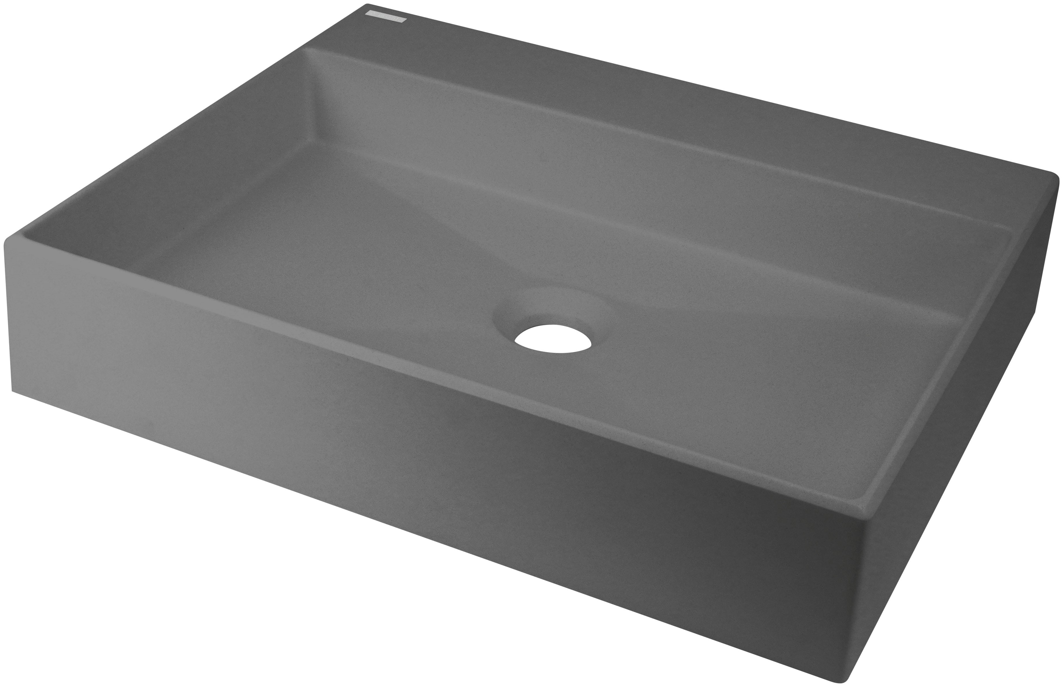 Deante Correo lavabo 50x40 cm rettangolare da appoggio antracite CQR_TU5S
