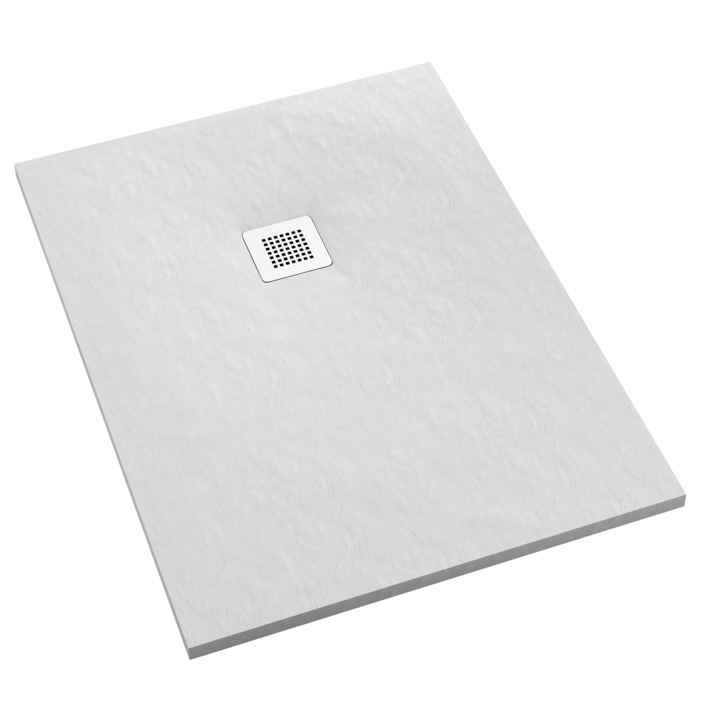 Schedpol Kalait White Stone piatto doccia rettangolare + mascherina 170x80 cm bianco 3.3113/B/ST-M2