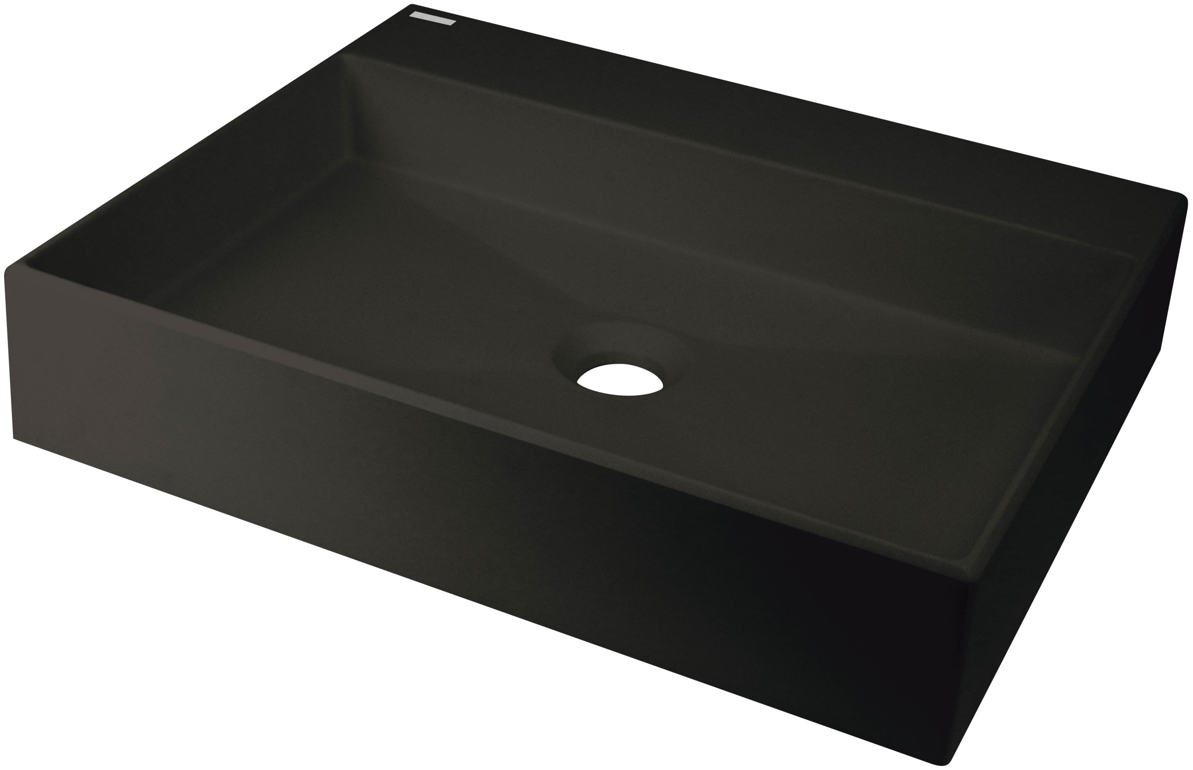 Deante Correo lavabo 50x40 cm rettangolare da appoggio nero CQR_NU5S
