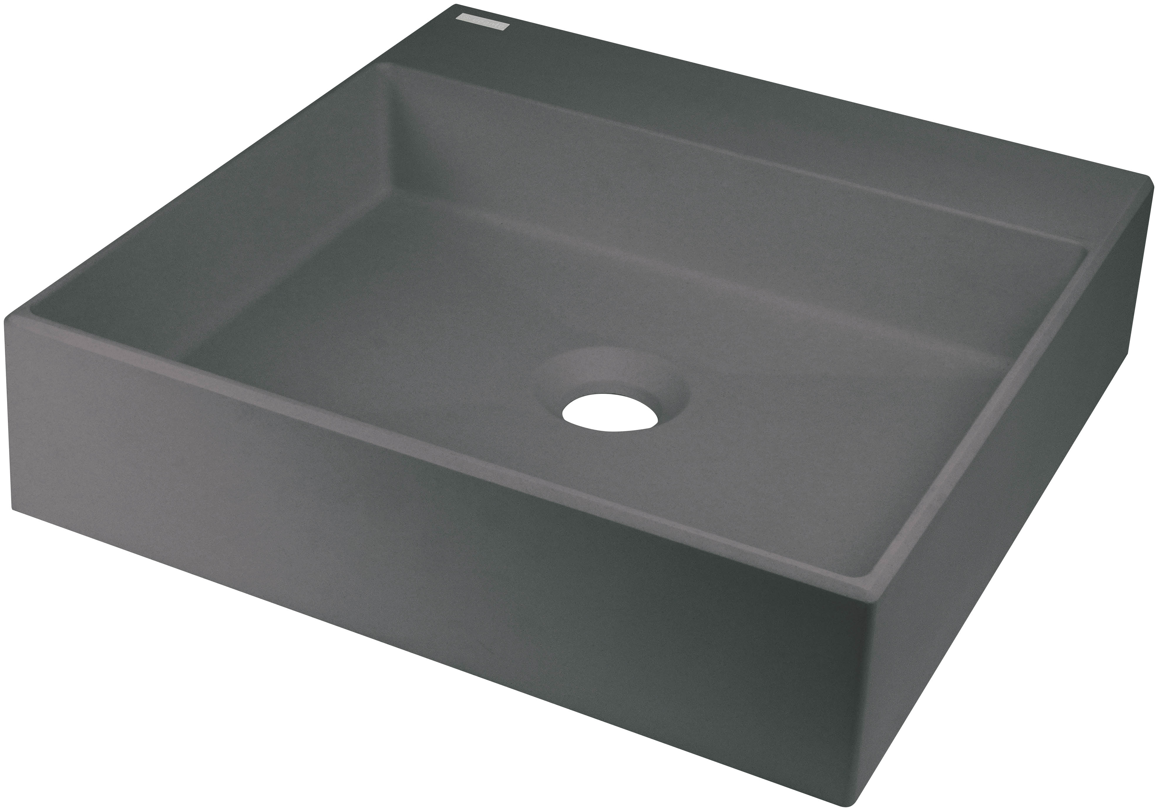Deante Correo lavabo 40x40 cm quadrata da appoggio antracite CQR_TU4S