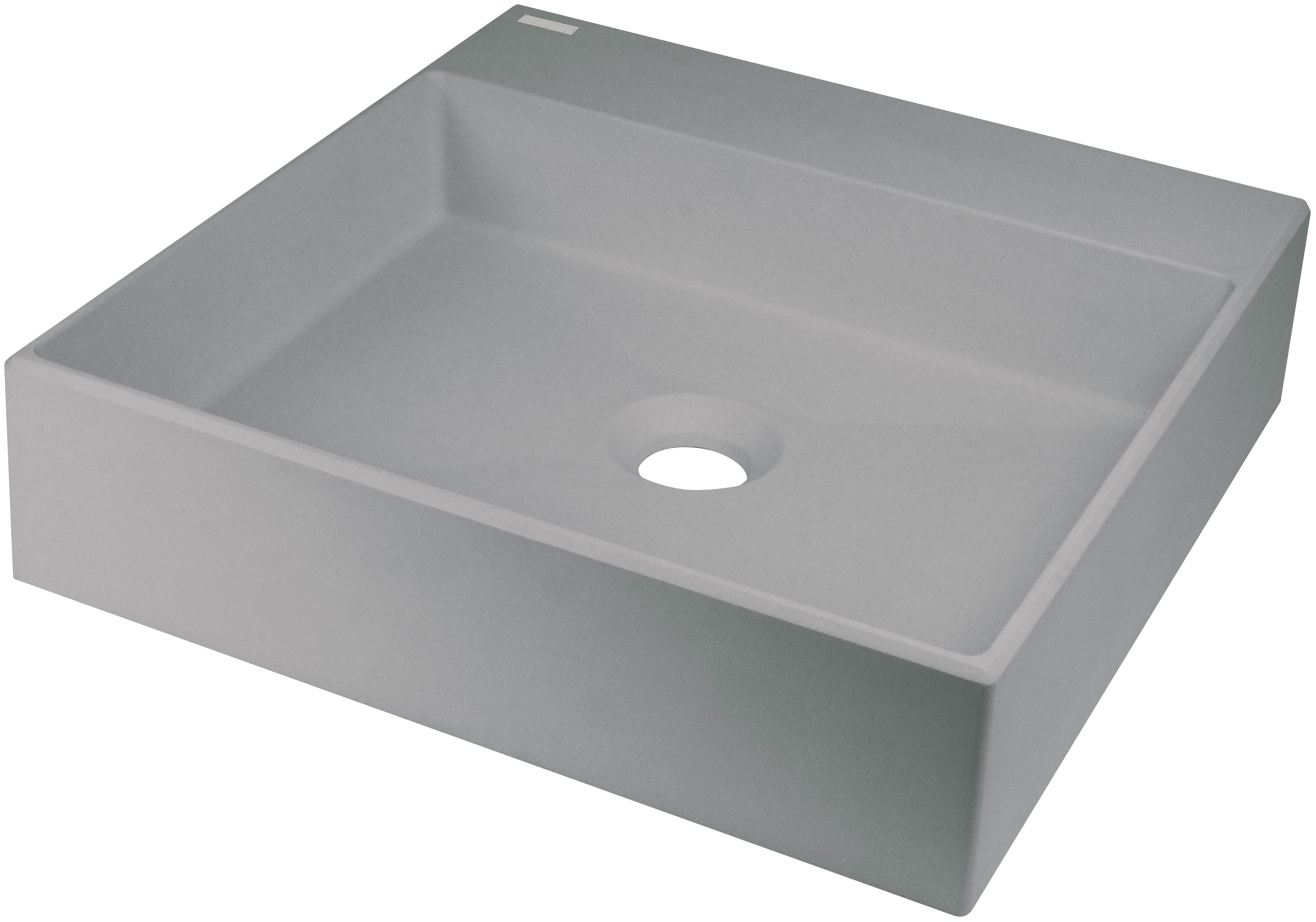 Deante Correo lavabo 40x40 cm quadrata da appoggio grigio/pietra CQR_SU4S