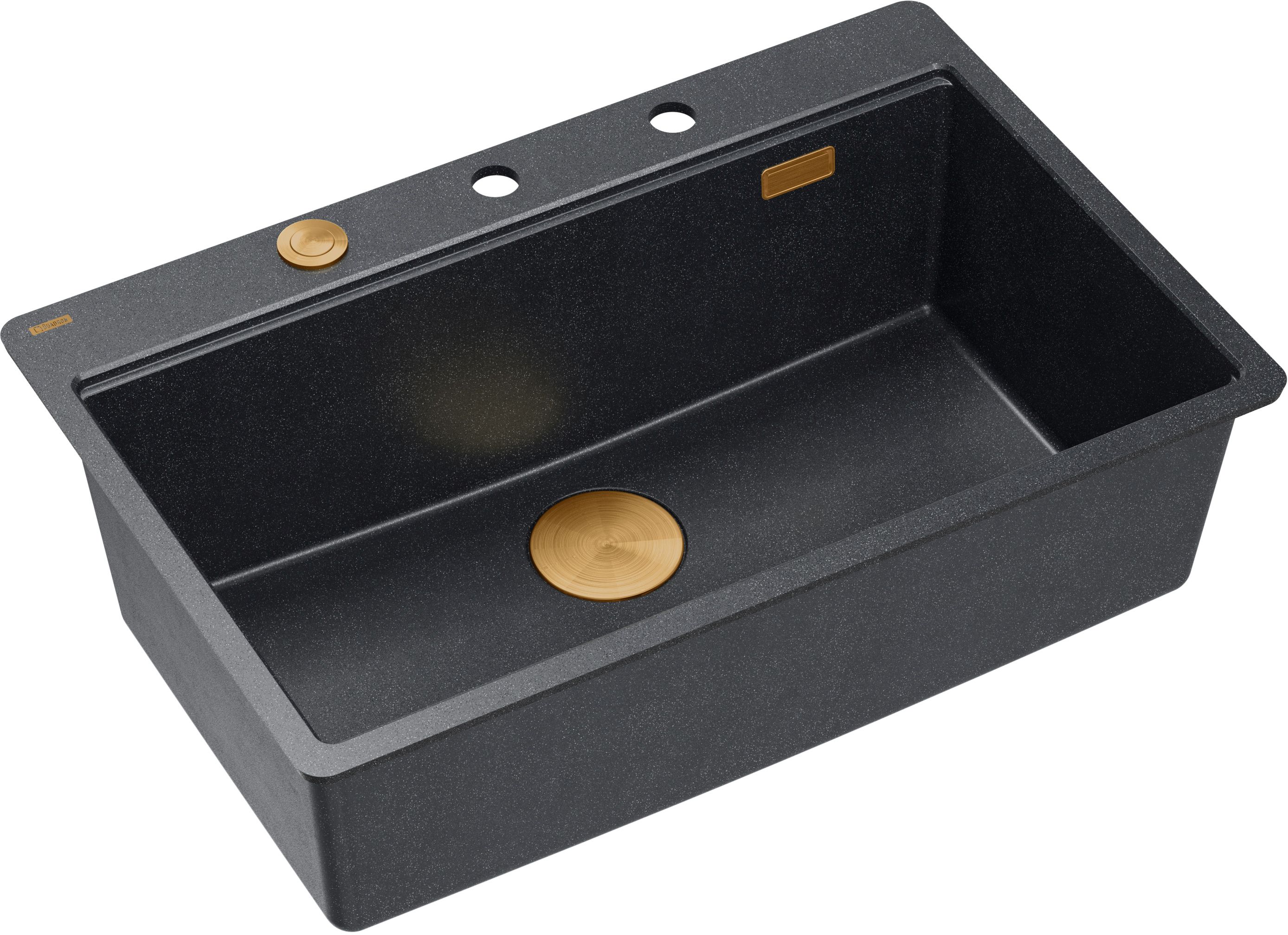 Quadron Marc lavello graniteq 75x49 cm nero HQM7650U8_FM_PVDC1