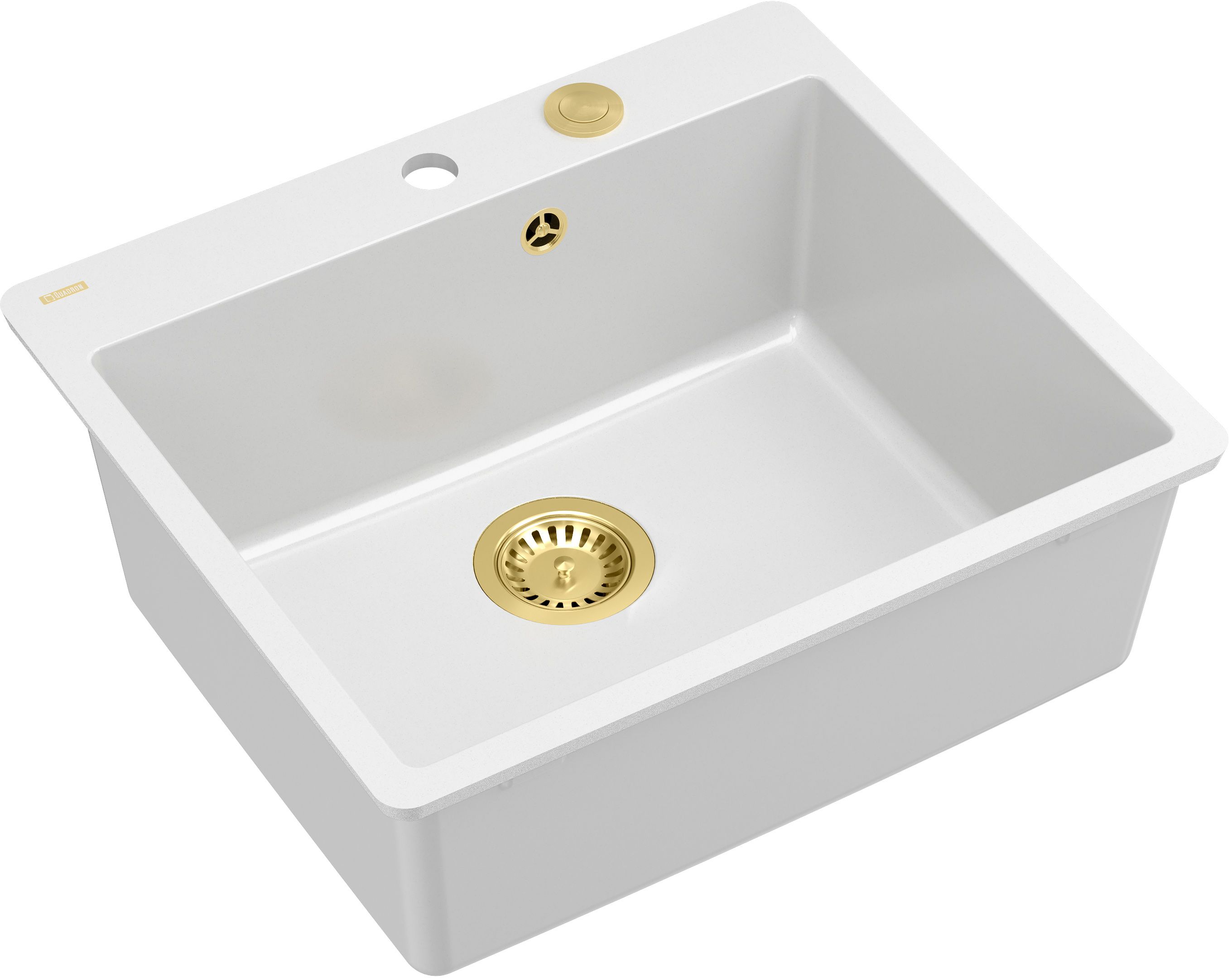 Quadron Morgan lavello graniteq 56.5x49.5 cm bianco HB8304U1-FM_G1_P2O