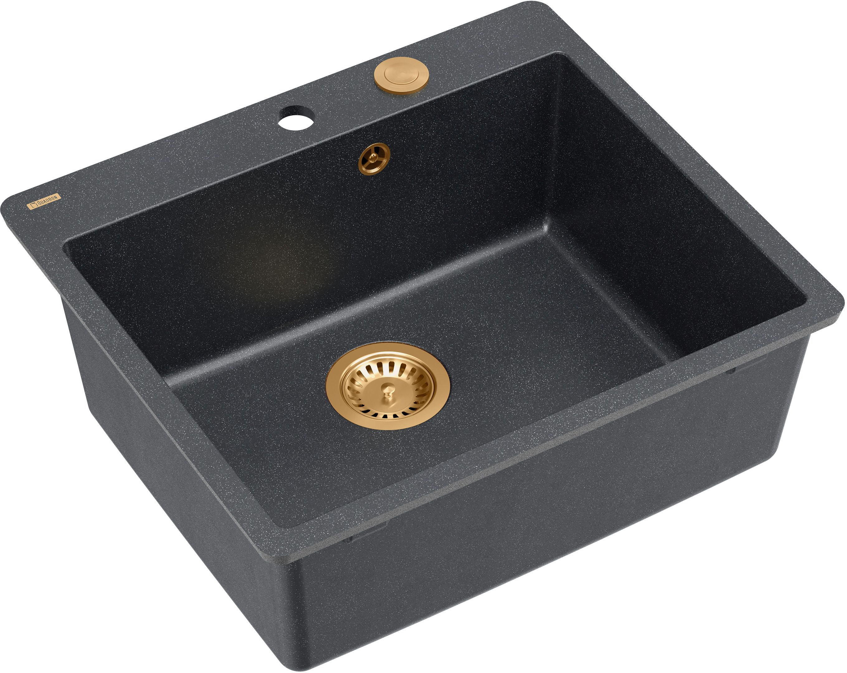 Quadron Morgan lavello graniteq 56.5x49.5 cm nero HB8304U8-FM_C1_P2O