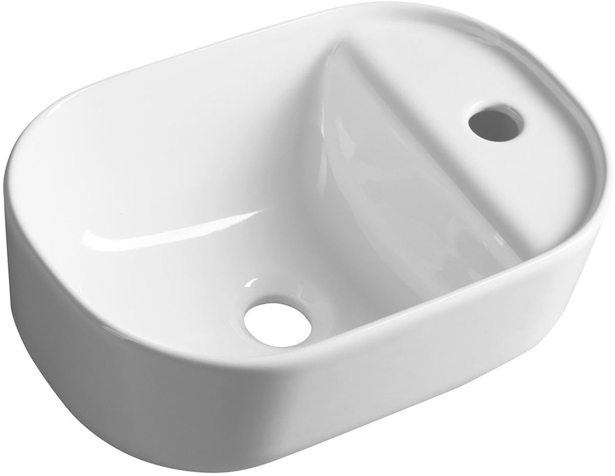 Sapho Manaki lavabo 42x28 cm ovale da appoggio bianco TU0076