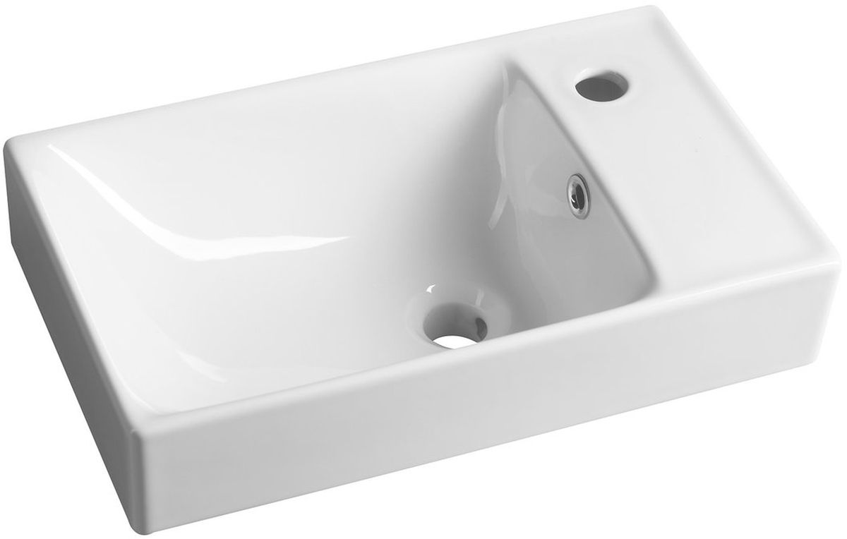 Sapho Nuali lavabo 50x30 cm rettangolare a parete bianco TU0129