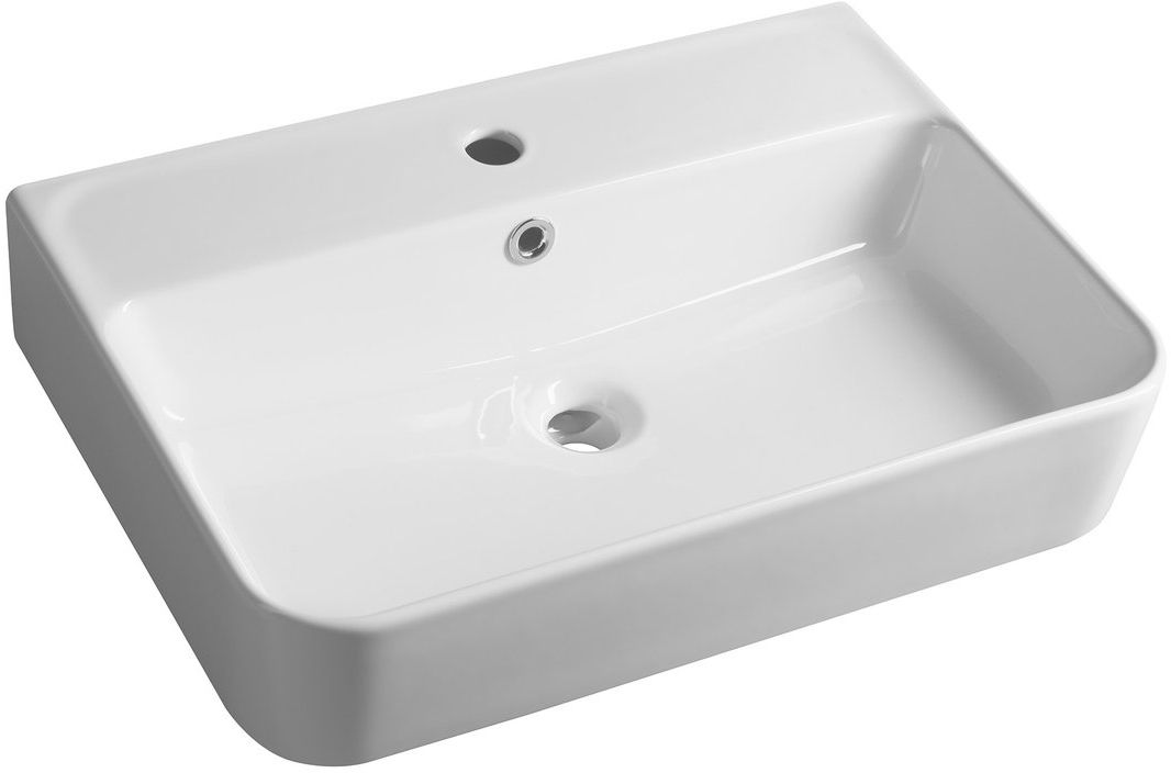 Sapho Gali lavabo 60x42 cm rettangolare a parete bianco TU0177