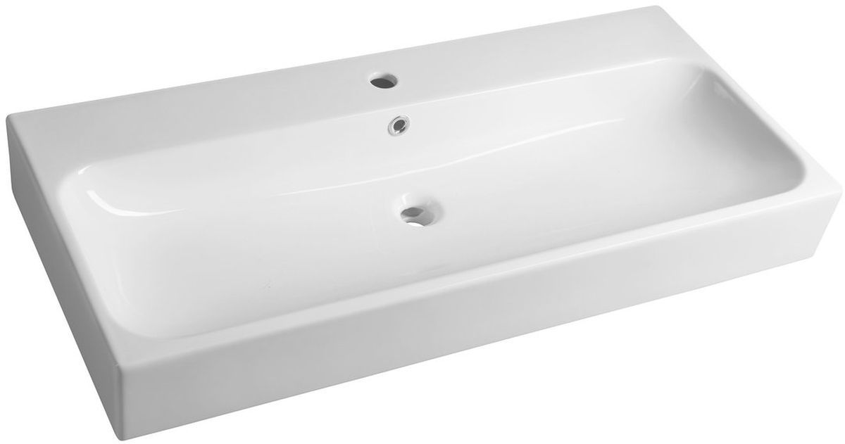 Sapho Toridi lavabo 101x46.5 cm rettangolare a parete bianco lucida TU0221