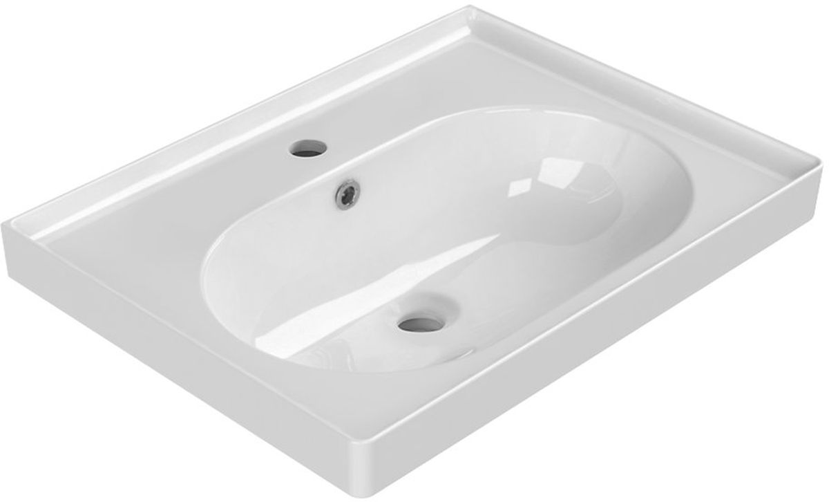 Sapho Brand lavabo 60.2x44.8 cm rettangolare a parete bianco TU0428