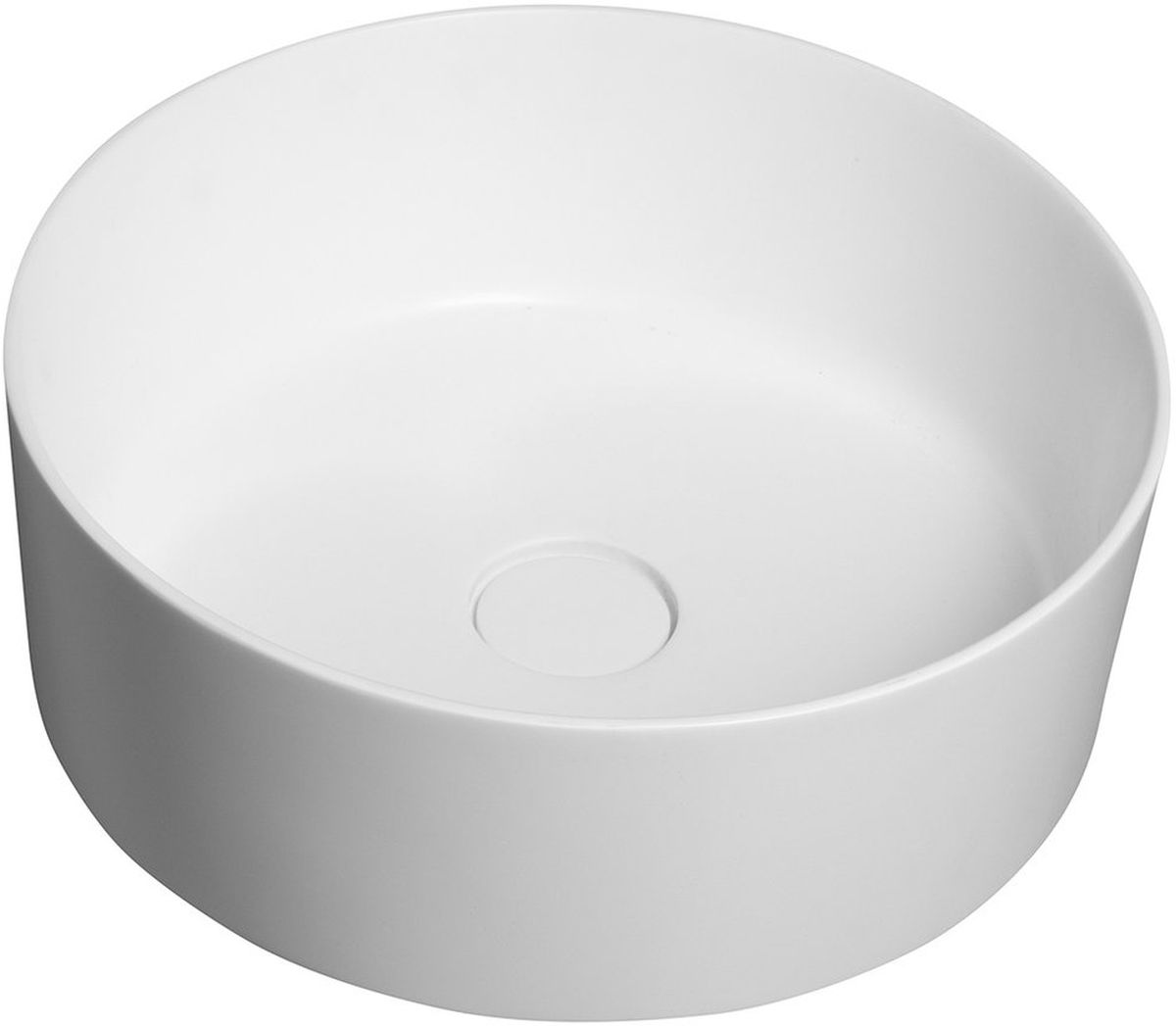 Sapho Thin lavabo 38x38 cm rotonda da appoggio bianco WN548