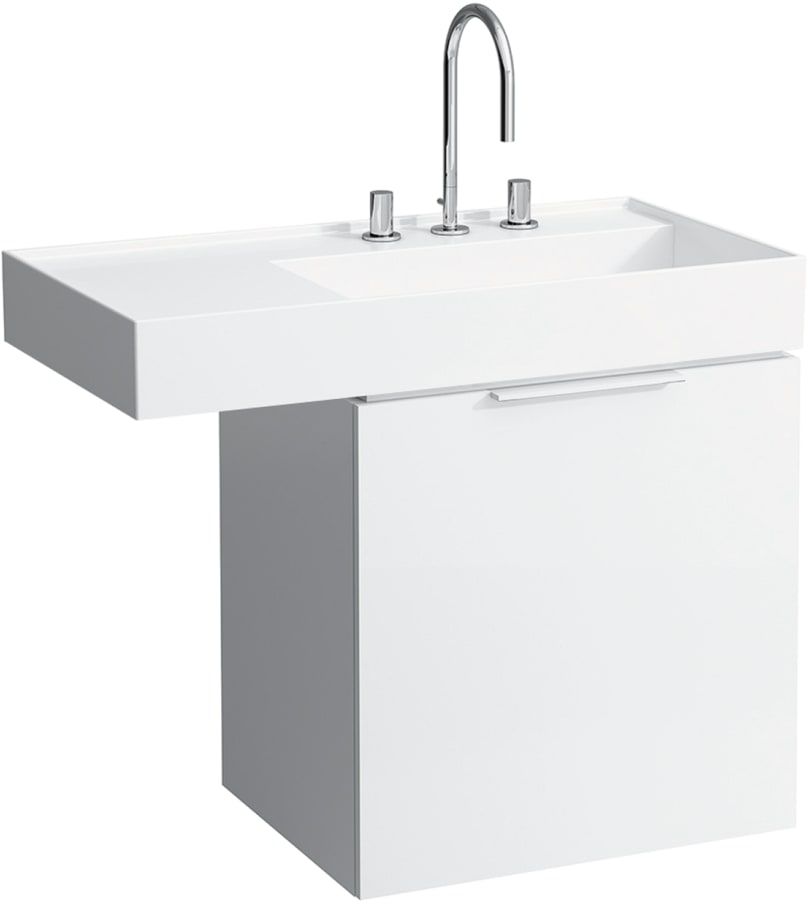 Laufen Kartell lavabo 90x46 cm rettangolare a parete-da mobile bianco lucida H8103390001121