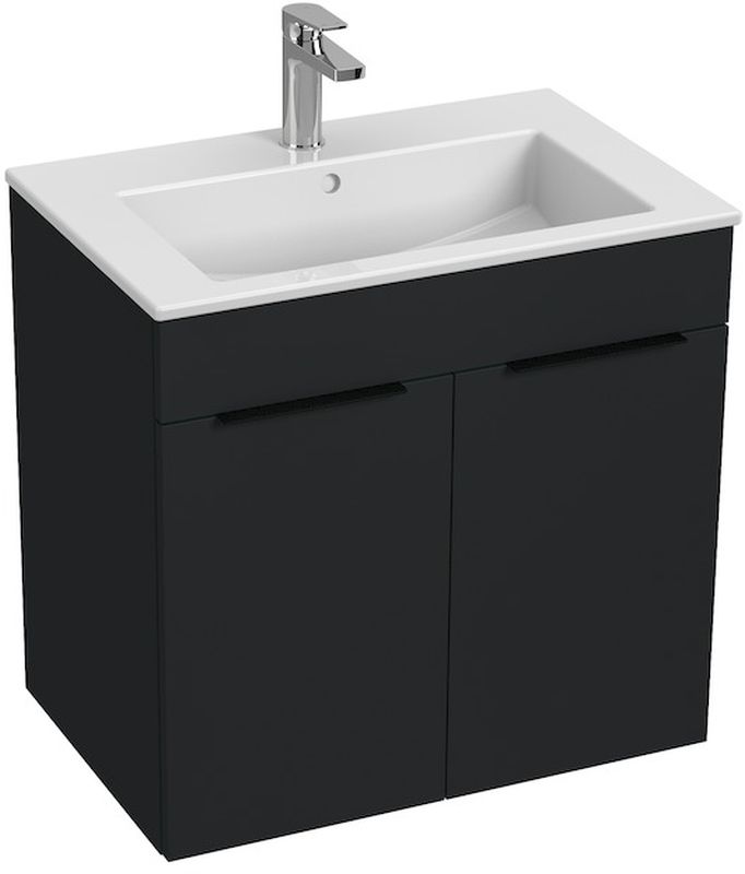 Jika Cube lavabo con armadietto 64 cm antracite H4536011763521