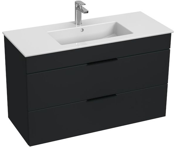Jika Cube lavabo con armadietto 98 cm antracite H4536521763521