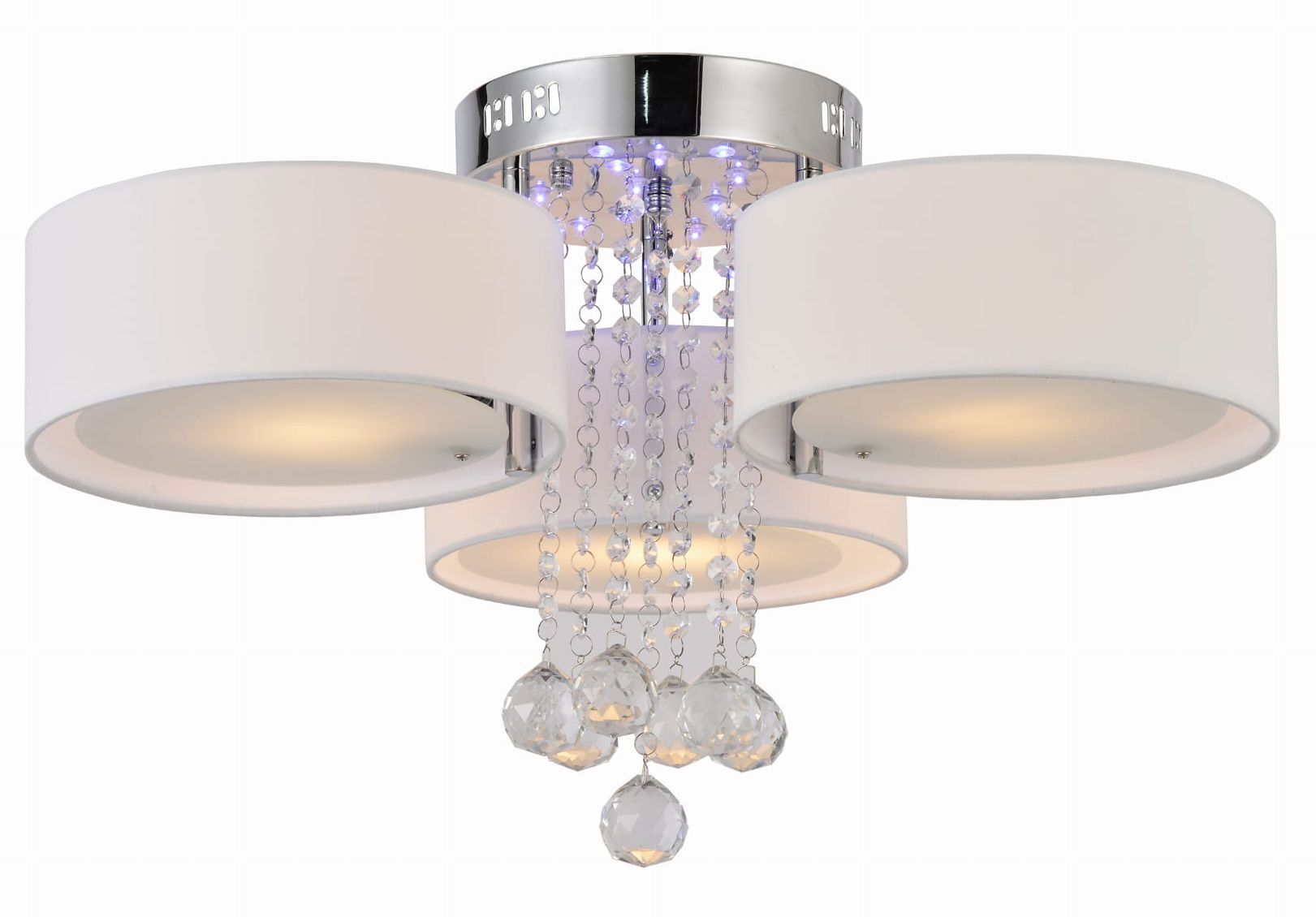 Light Prestige Gambela lampada da soffitto 3x40 W bianco-cromo LP-991/3CWH