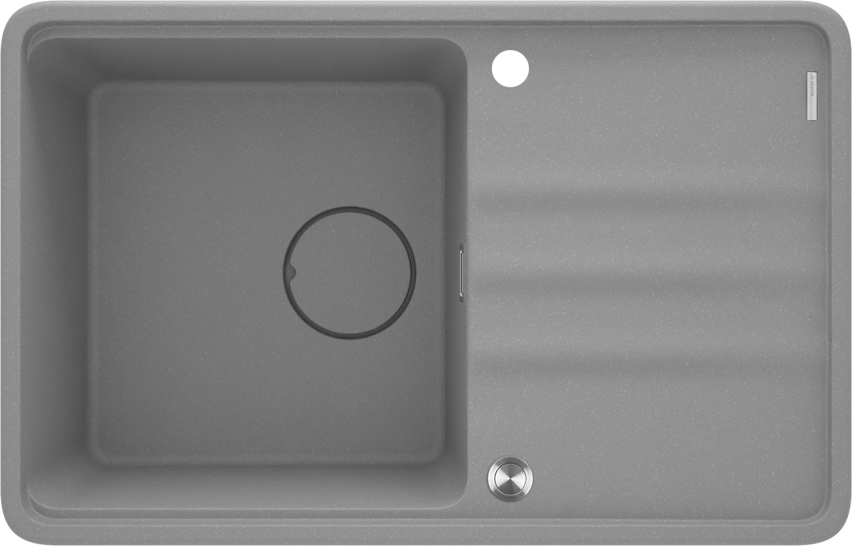 Deante Momi lavello in granito 78x50 cm grigio/grafite/inox ZKM_S113