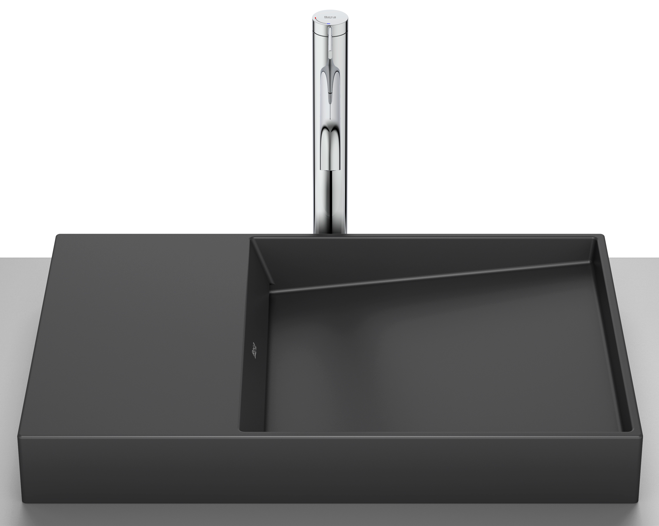 Roca Horizon lavabo 60x38 cm da appoggio nero A32727908B