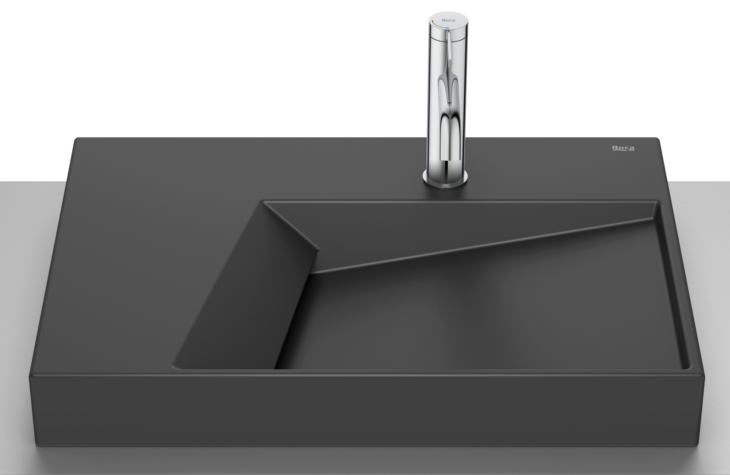 Roca Horizon lavabo 60x42 cm da appoggio nero A32727608B