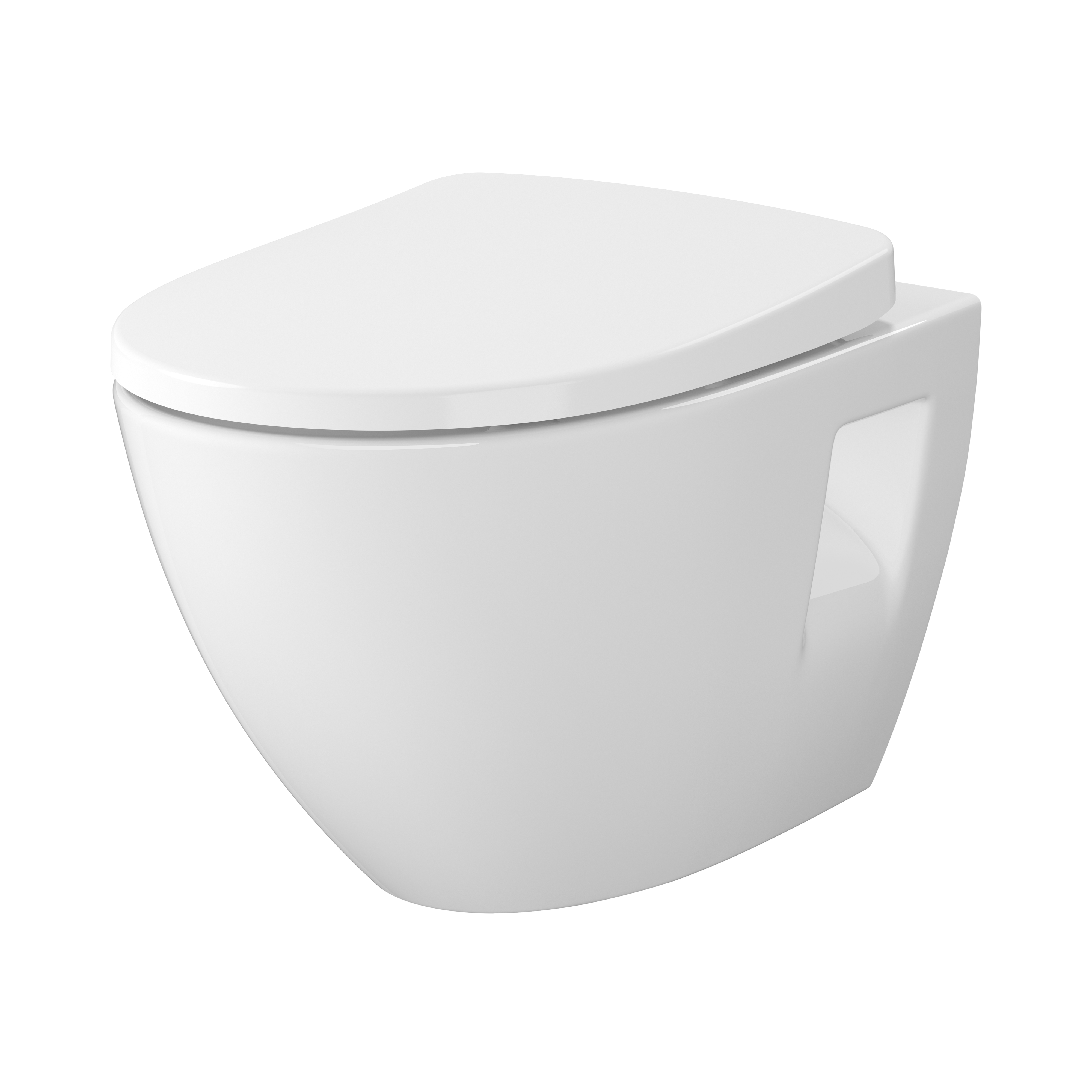 Cersanit Moduo set vaso wc con copriwater sospeso senza brida bianco S701-725