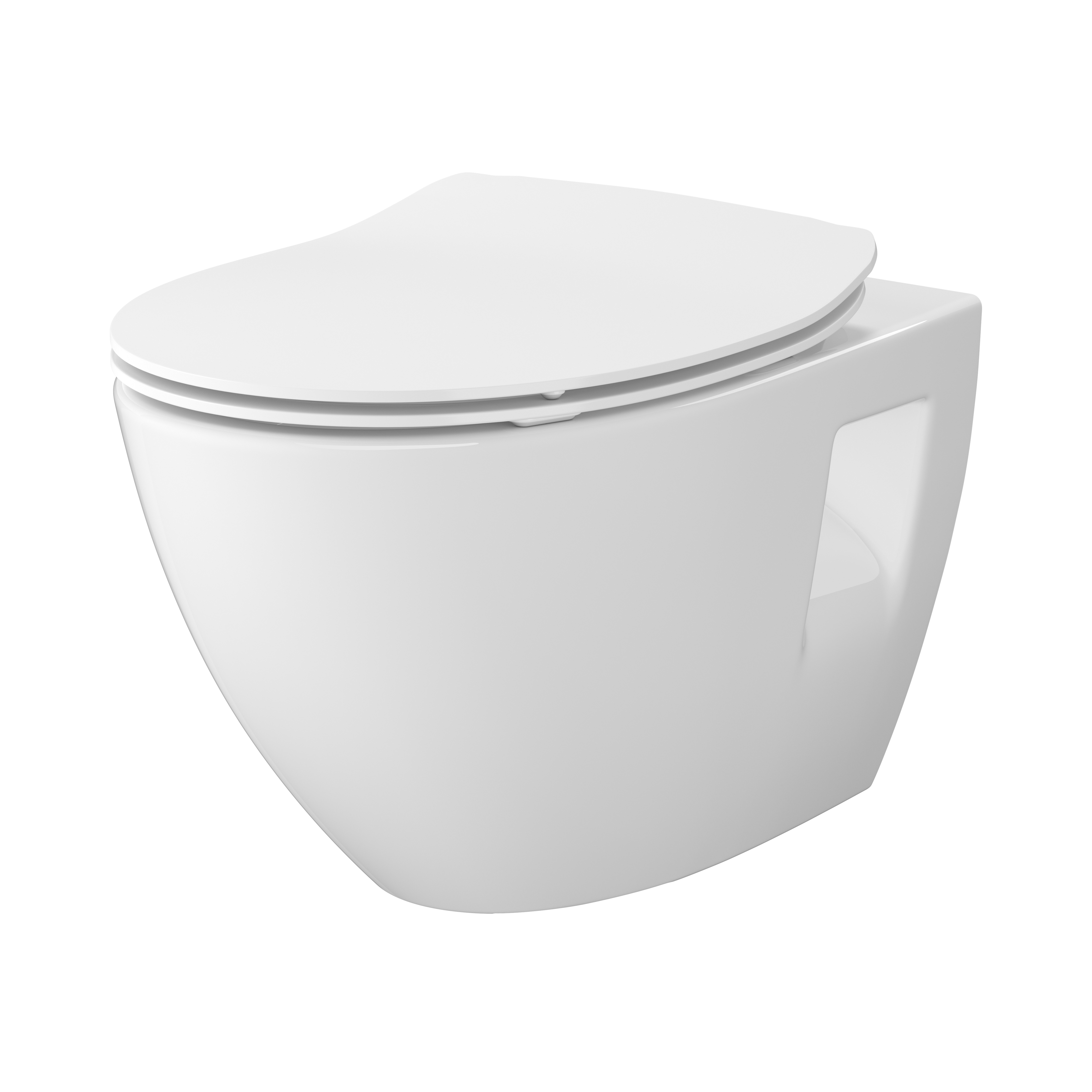 Cersanit Moduo set vaso wc con copriwater sospeso senza brida bianco S701-724