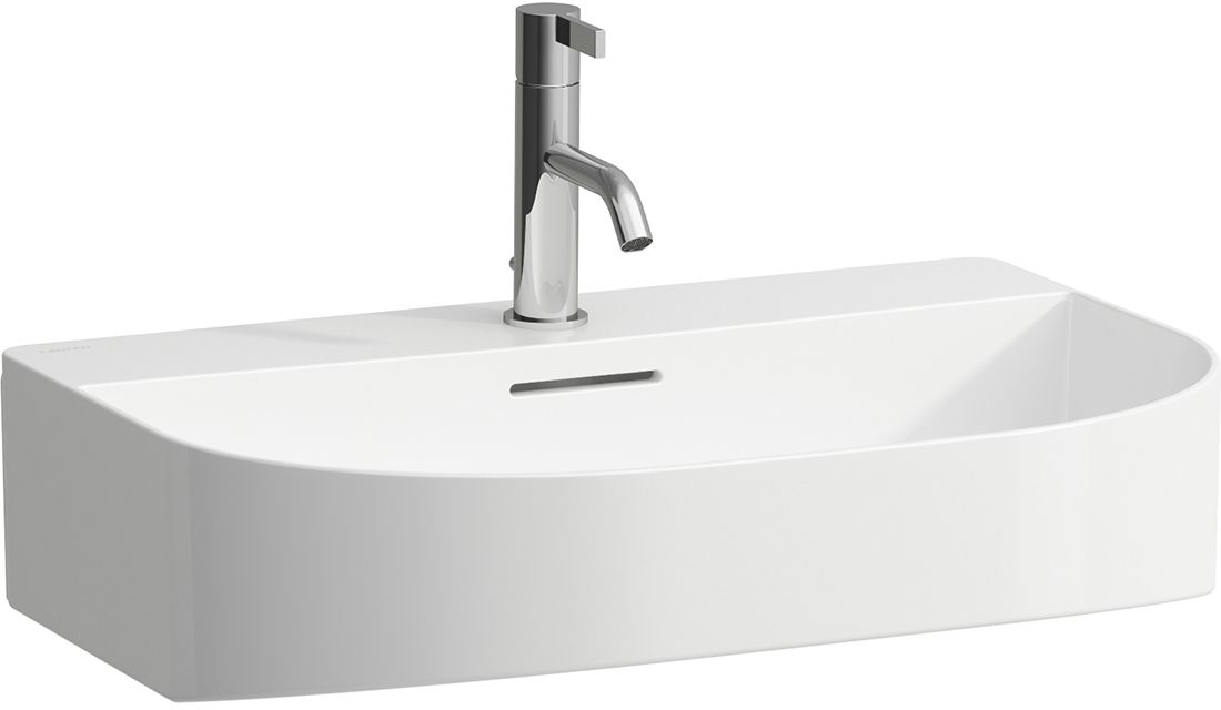 Laufen Sonar lavabo 60x42 cm semicircolare a parete bianco lucida H8103424001091
