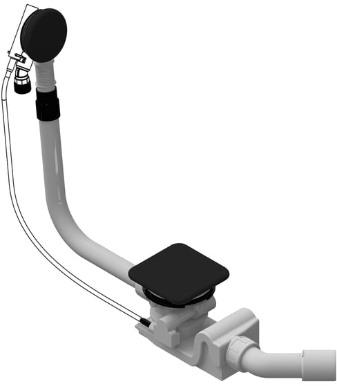 Kaldewei Conoduo sifone per vasca da bagno nero 687772020676