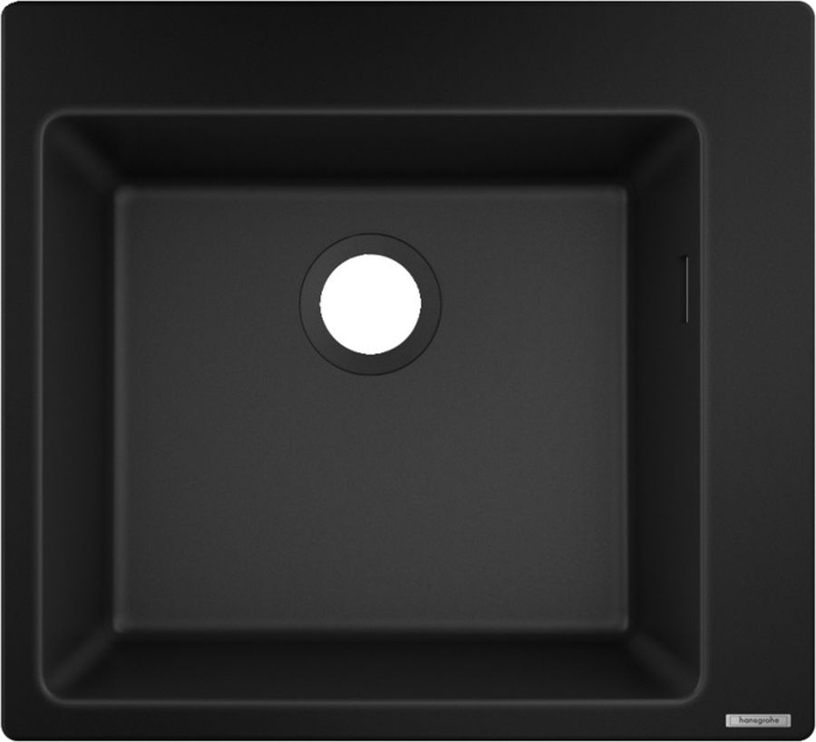 Hansgrohe S 51 lavello in granito 56x54 cm nero 43312170