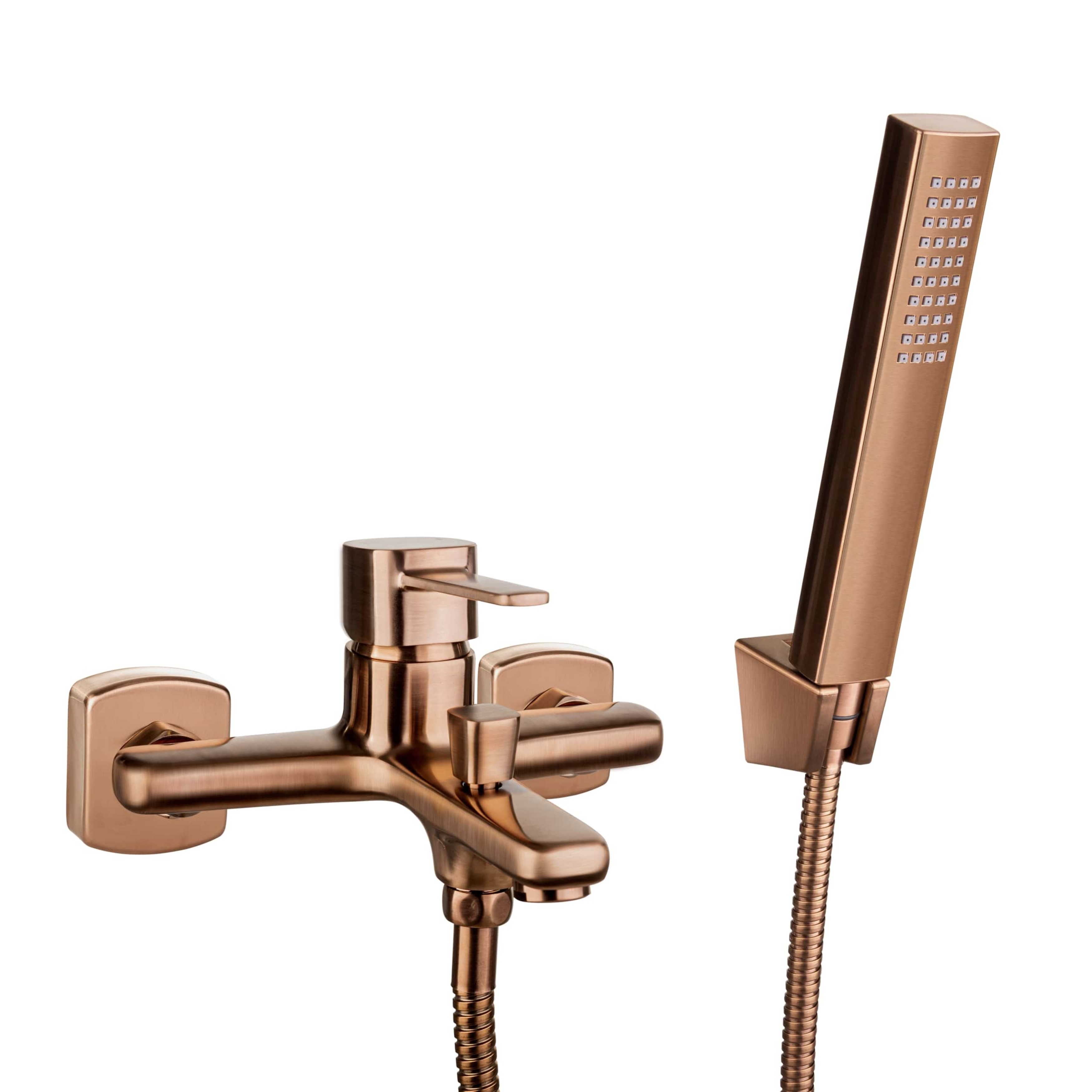 Invena Glamour rubinetto per vasca e doccia a parete rame BW02014