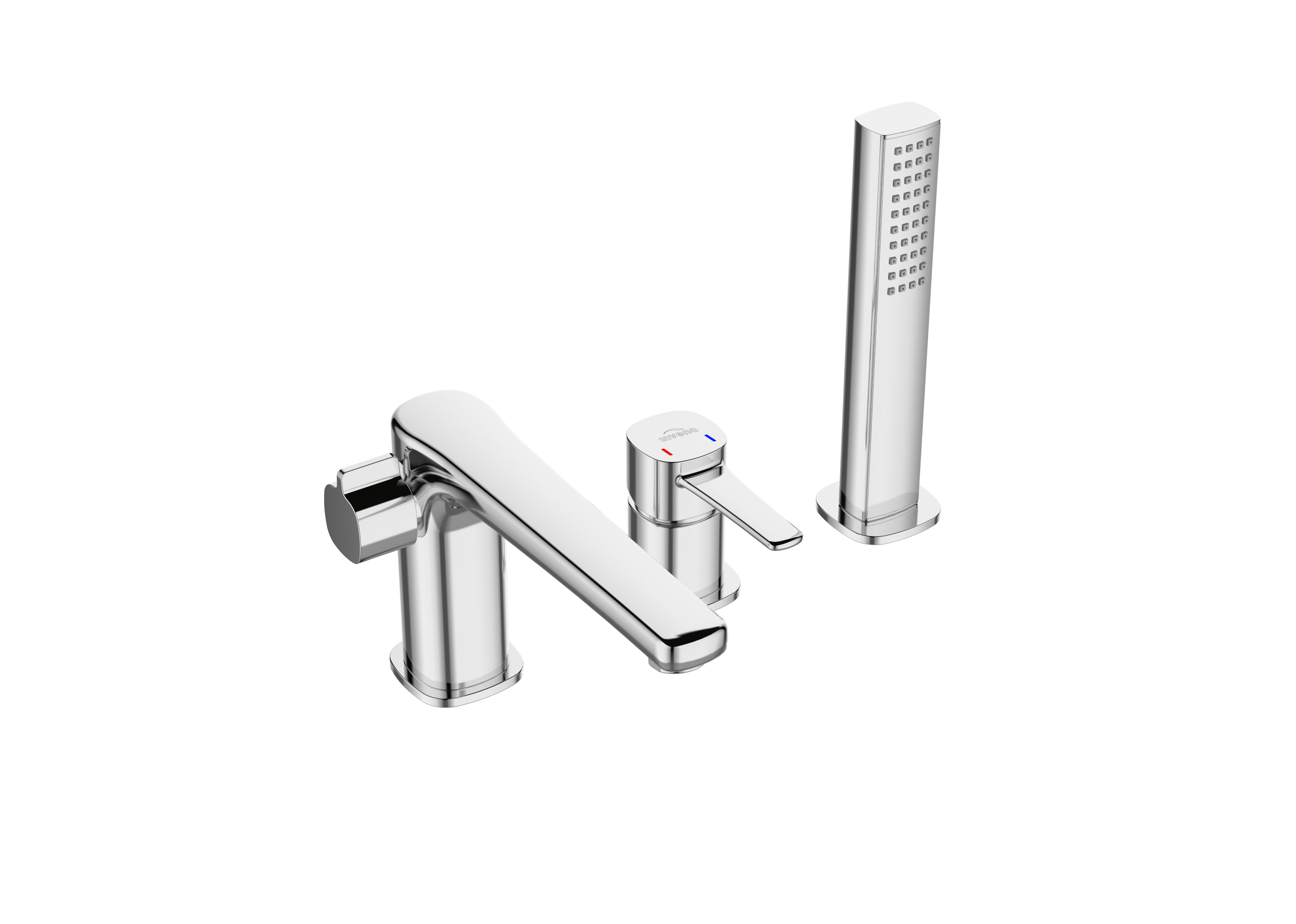 Invena Glamour rubinetto per vasca e doccia bordo vasca cromo BW02S01