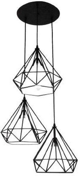 Abigali Diamond lampada sospesa 3x60 W bianco-nero CHNR3-E27