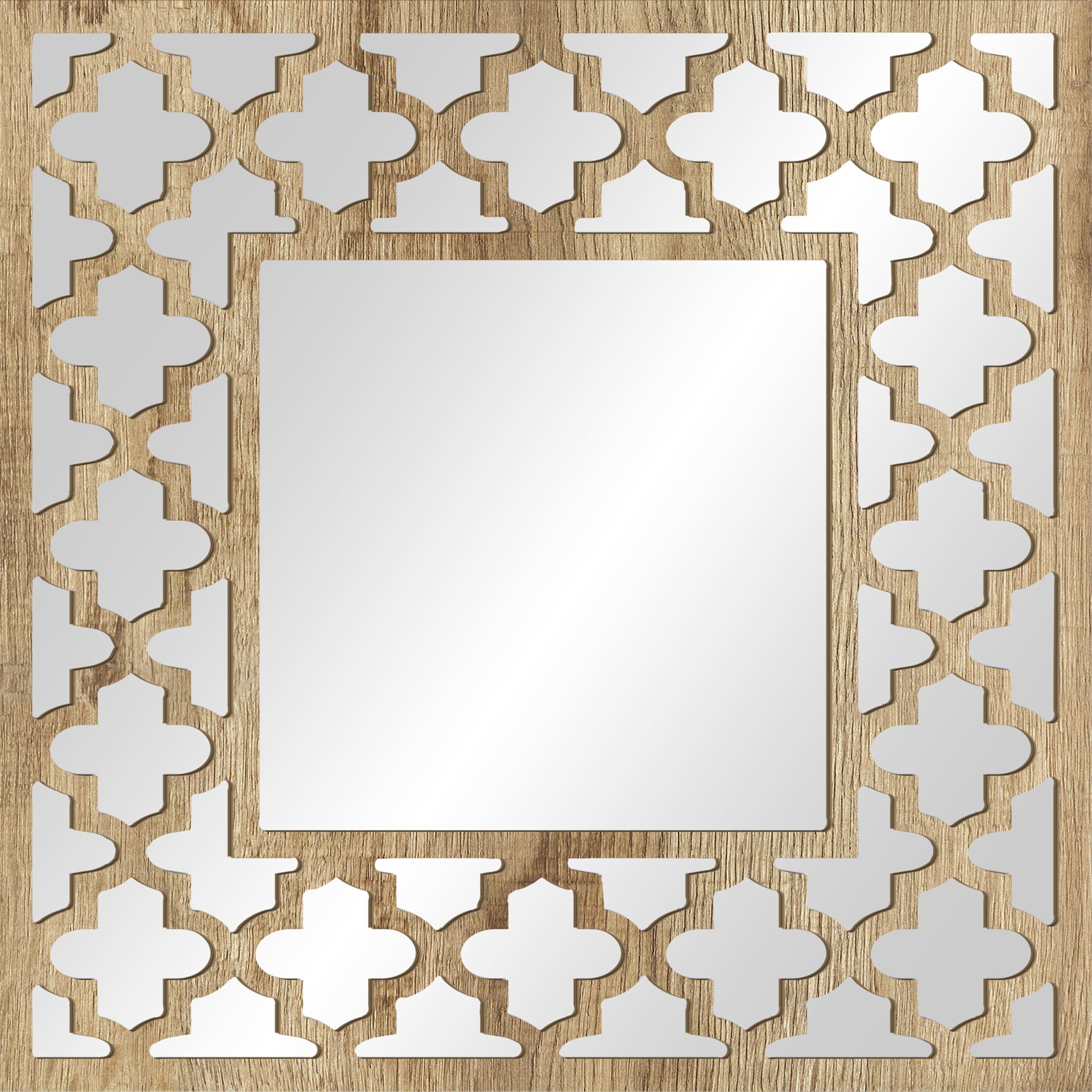 Styler Ornament specchio 50x50 cm quadrata legno LU-12309