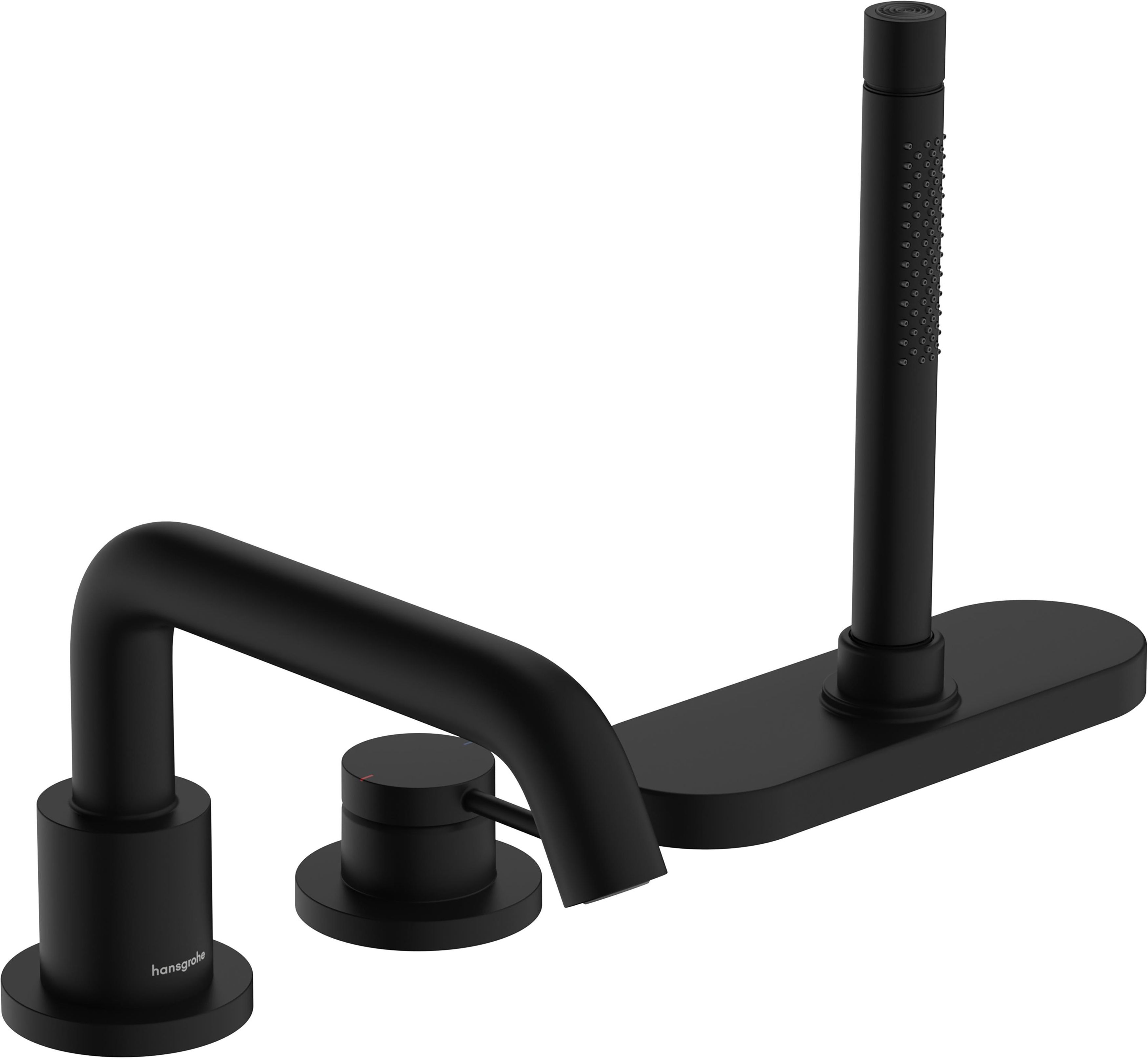 Hansgrohe Tecturis S rubinetto per vasca e doccia bordo vasca nero 73447670