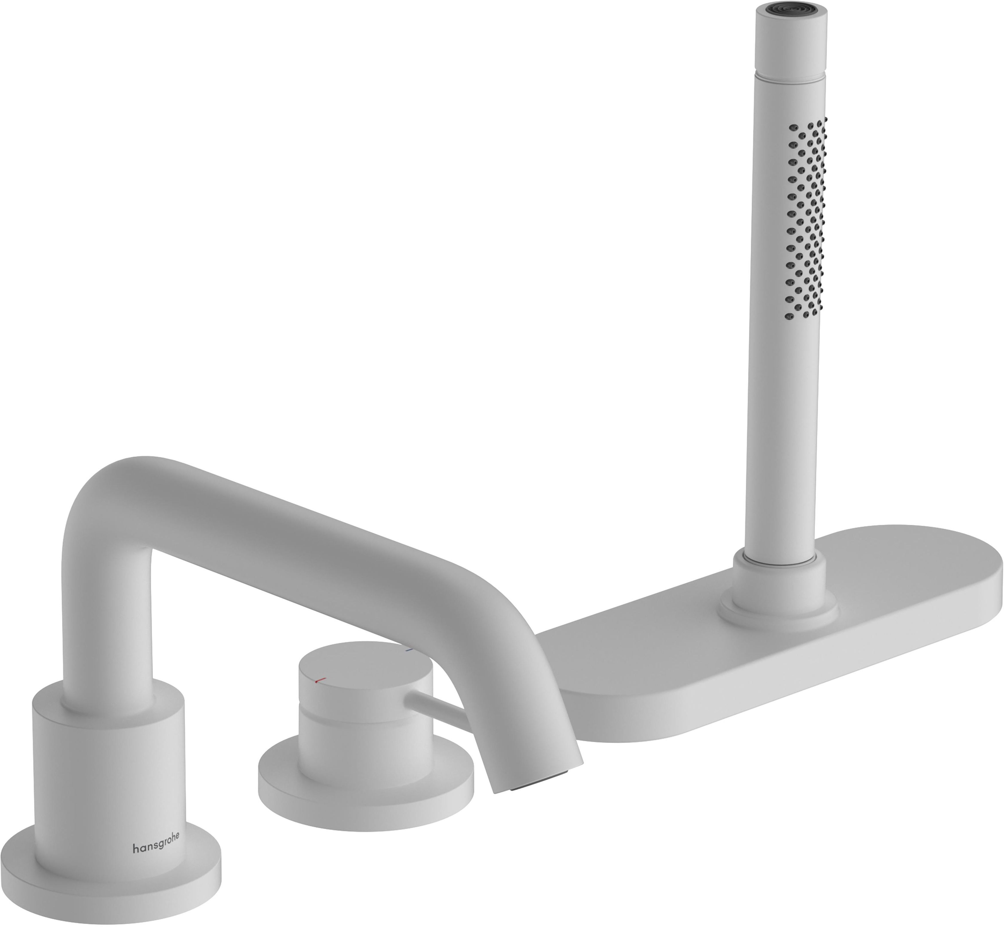 Hansgrohe Tecturis S rubinetto per vasca e doccia bordo vasca bianco 73447700